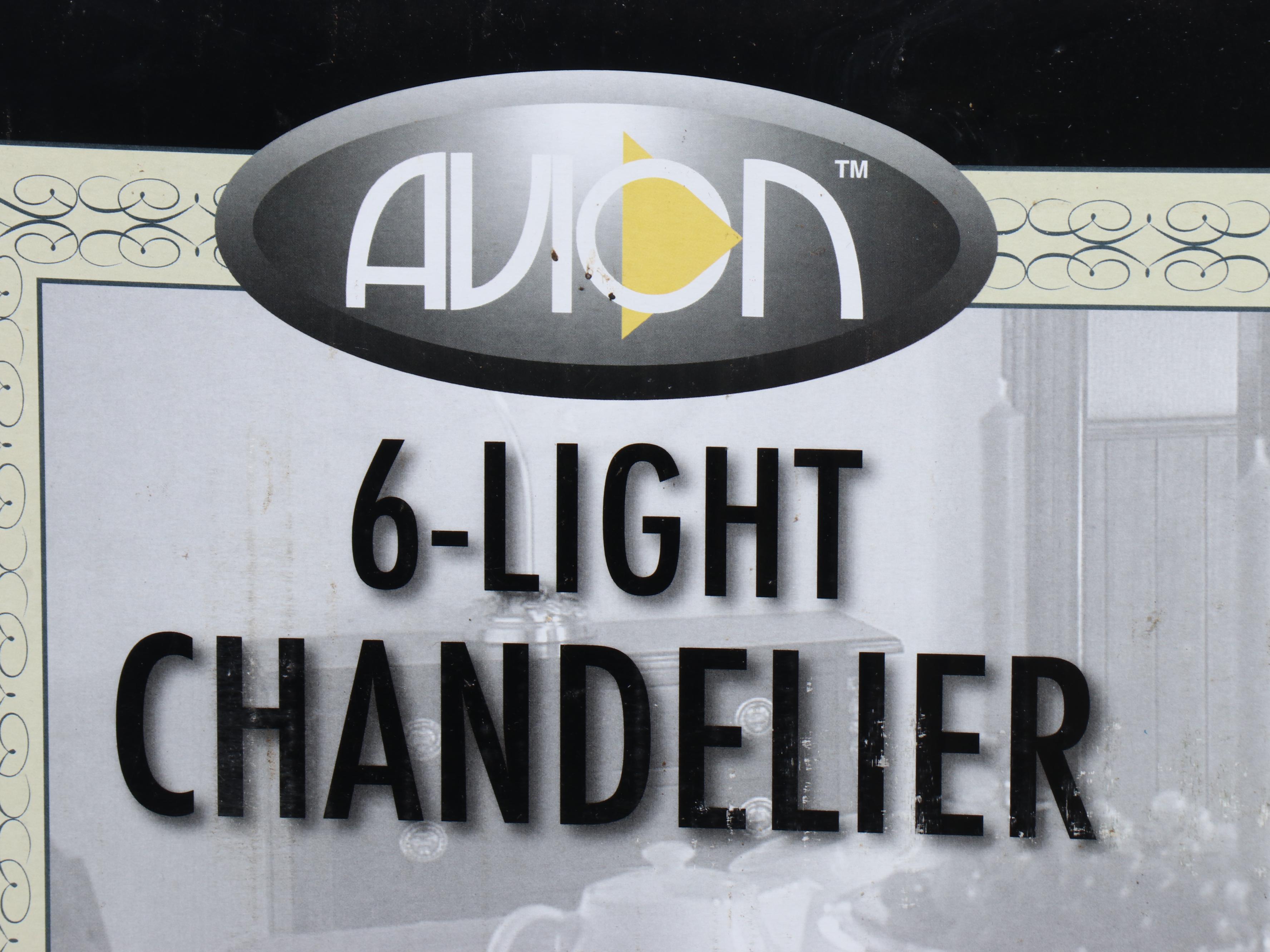 Neoclassical Style Avion Six-Light Chandelier