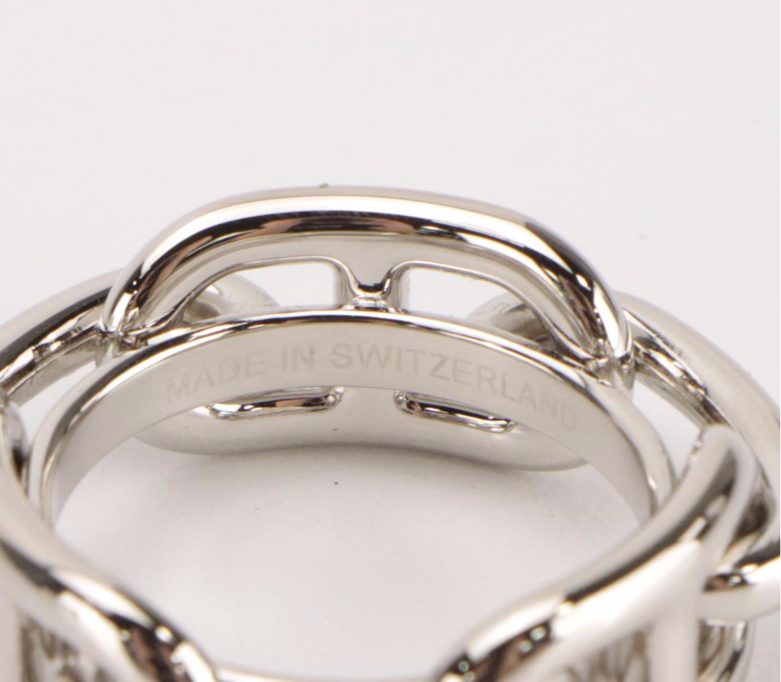 Hermès Chaine D’Ancre Scarf Ring in Box