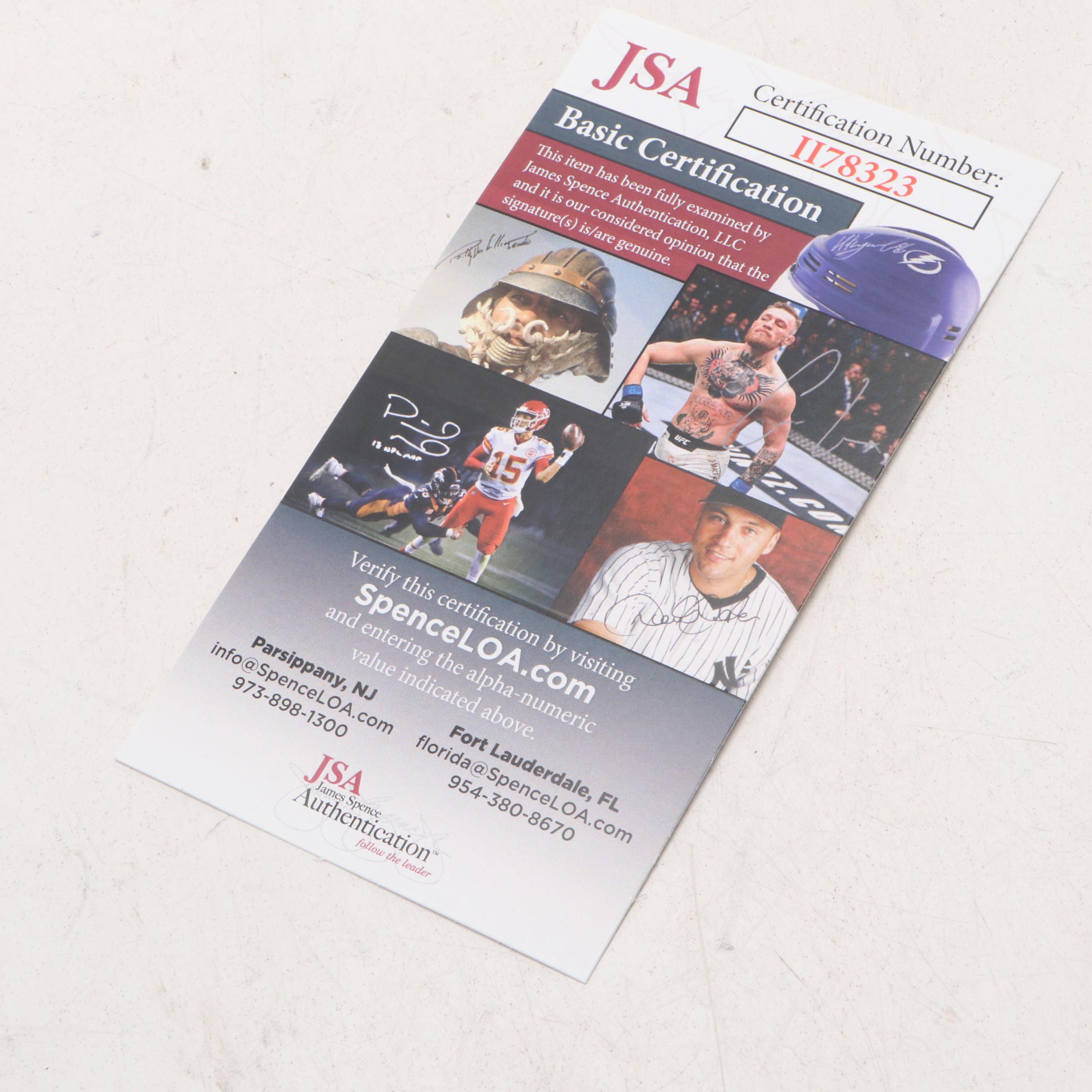 Vince Papale Signed Philadelphia Eagles Football Jersey, JSA