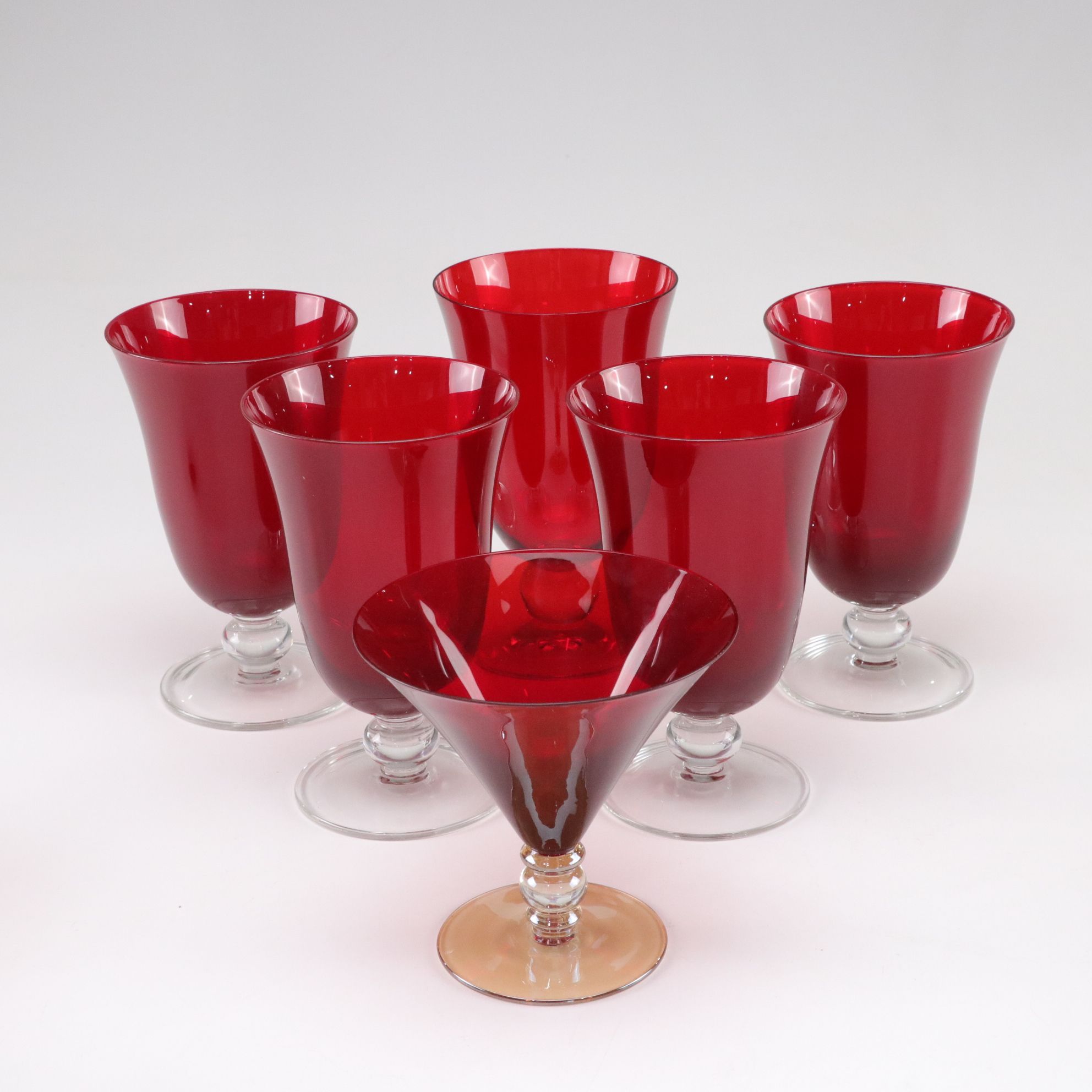 Lenox and Anchor Hocking in Ruby Red Glass Stemware Collection
