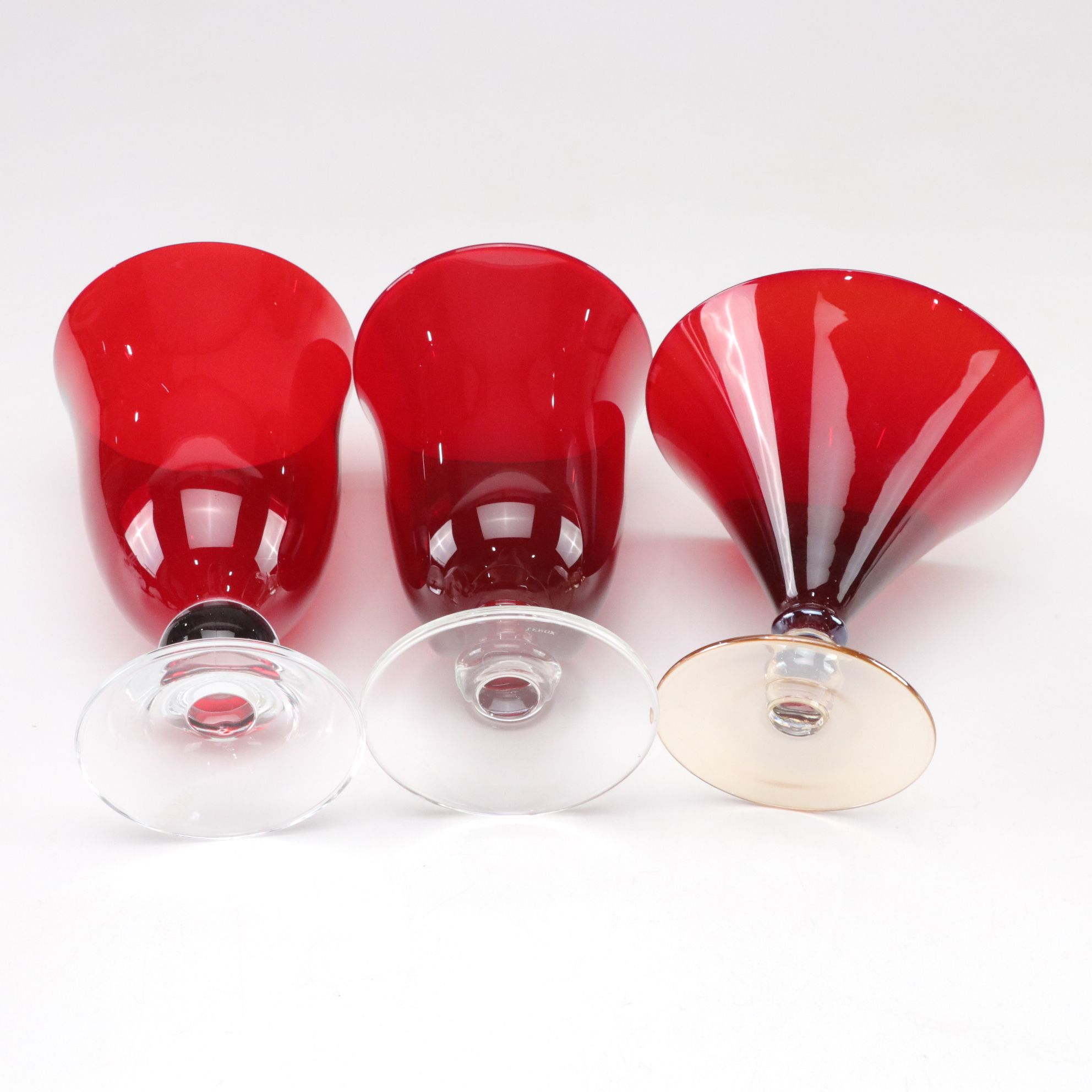 Lenox and Anchor Hocking in Ruby Red Glass Stemware Collection