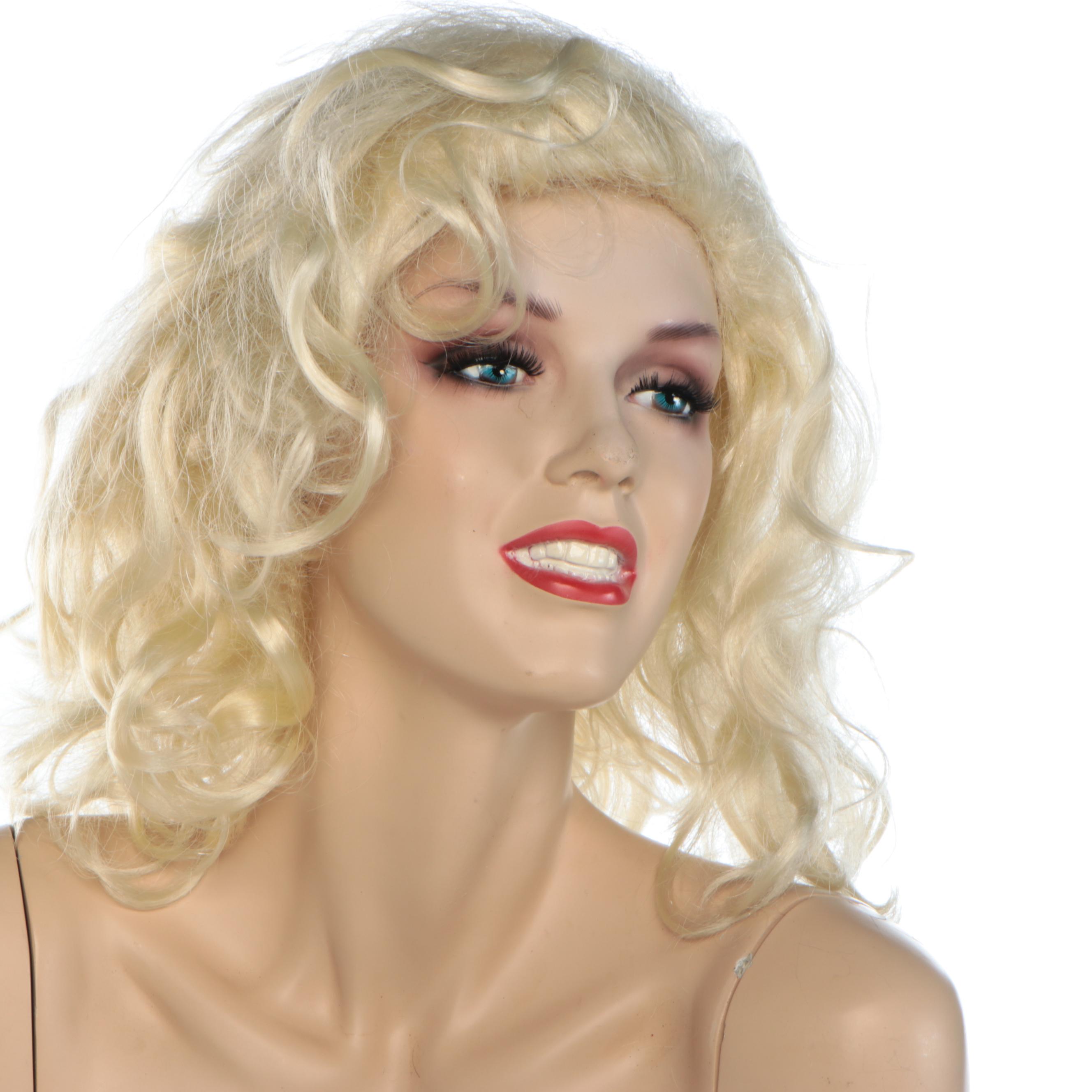 Marilyn Monroe Mannequin in Milano Black Satin Evening Gown