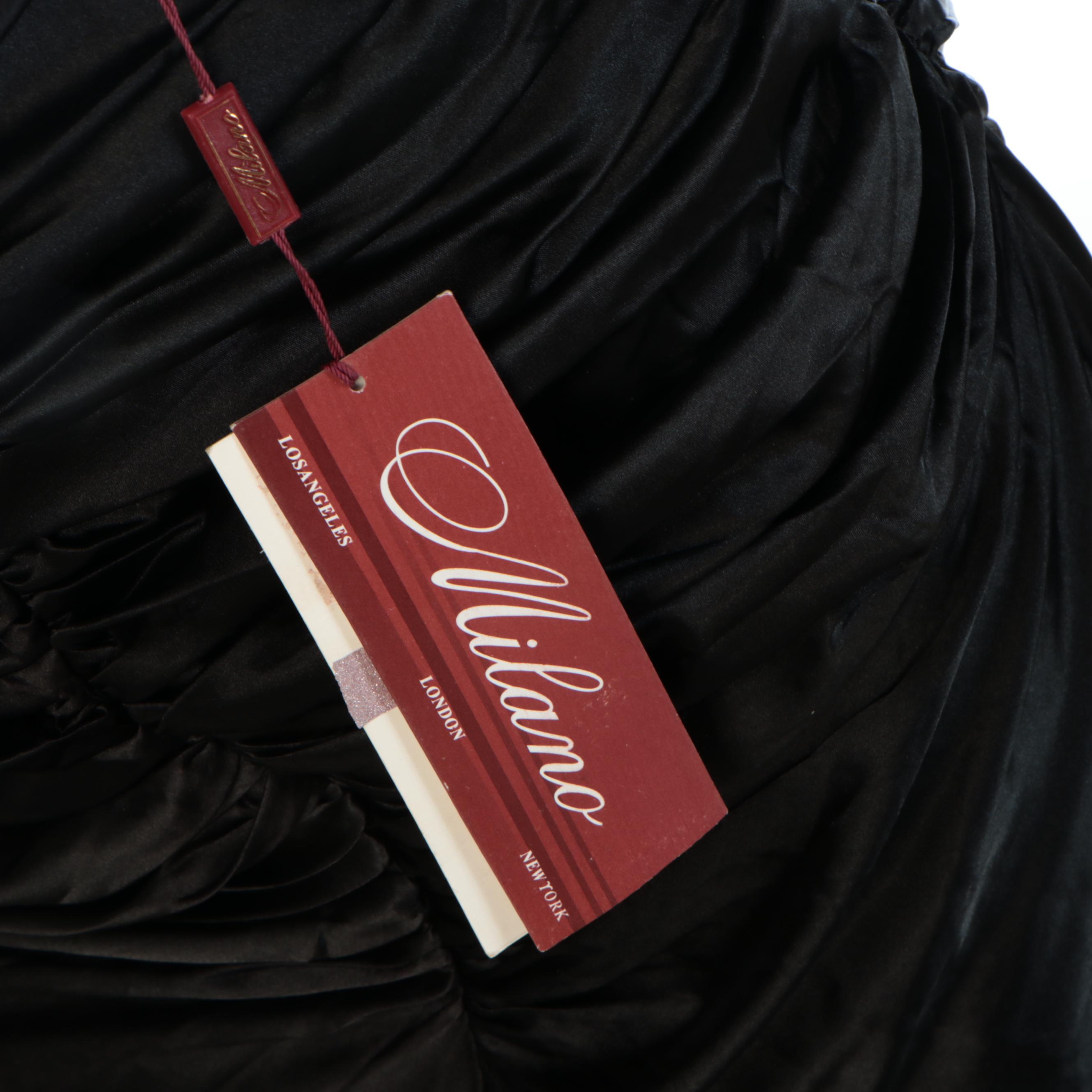 Marilyn Monroe Mannequin in Milano Black Satin Evening Gown