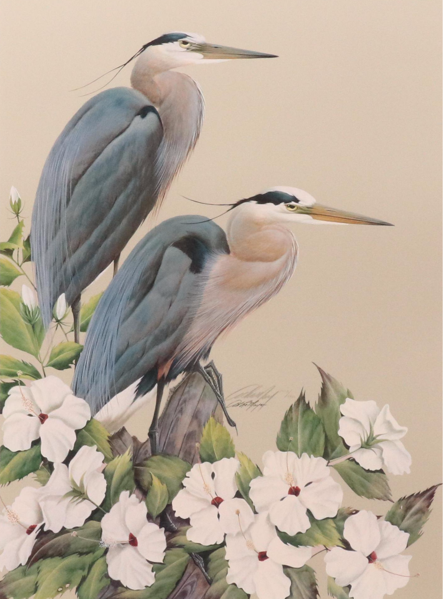 Art La May Offset Lithograph "Double Exposure"