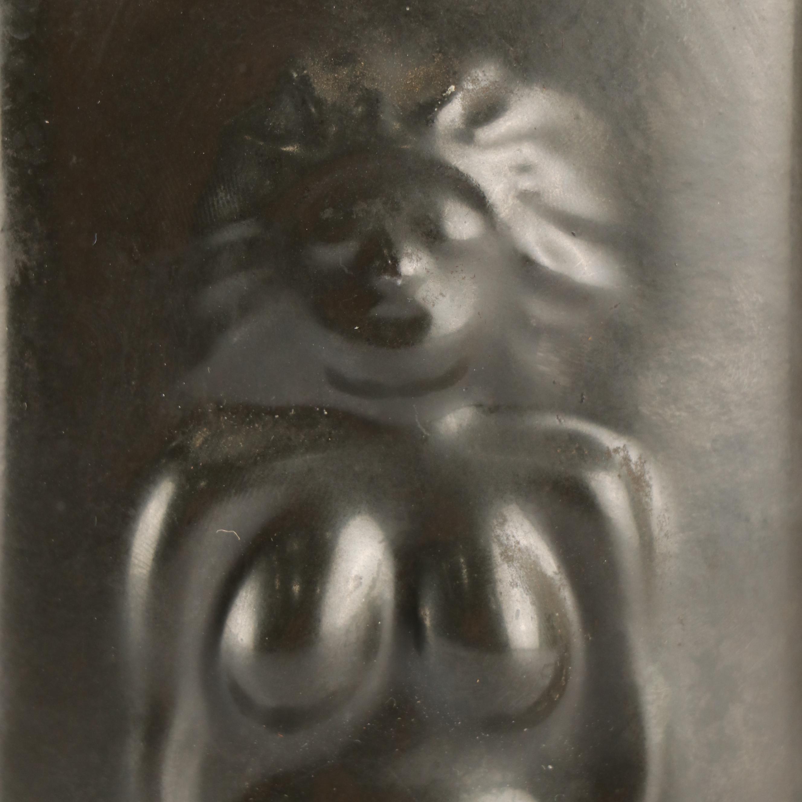 Vintage Totem Pottery Triangle Shaped Tiki Mug, Mid-20th Century