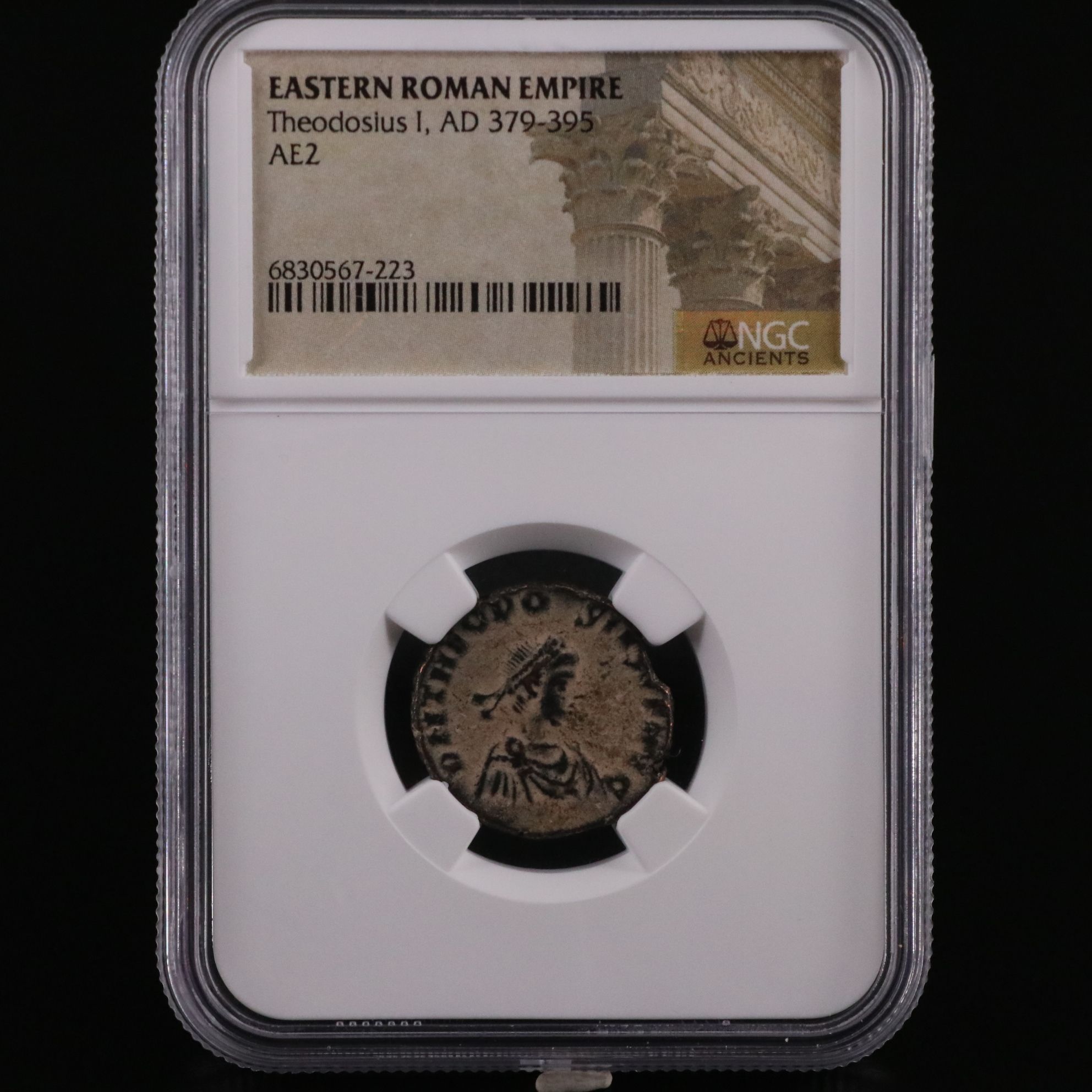 Ancient Roman Imperial Æ2 Coin of Theodosius I, ca. 392 A.D.