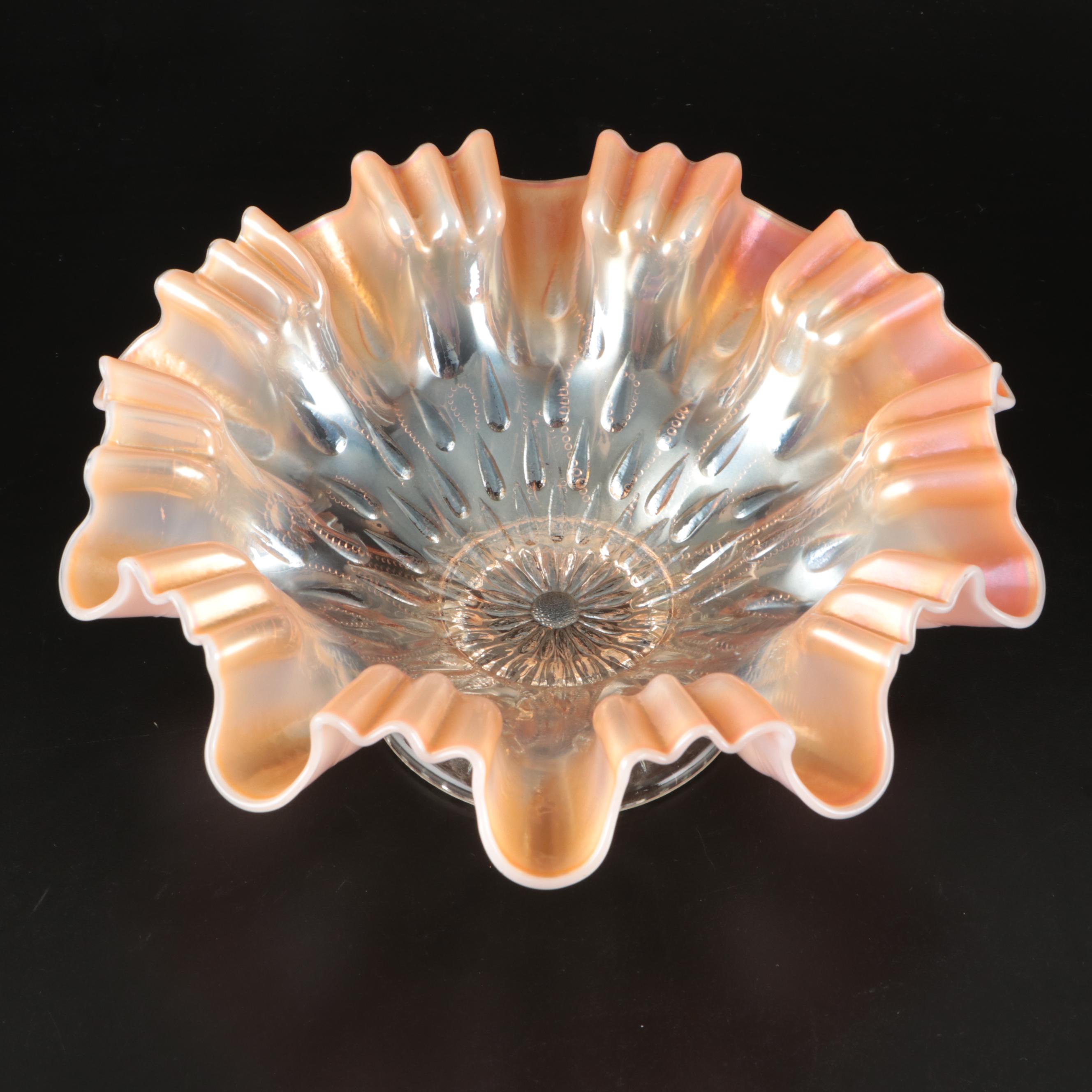 Ruffle Satin Glass Bowls, Milk Glass Basket, and More Glass Table Décor