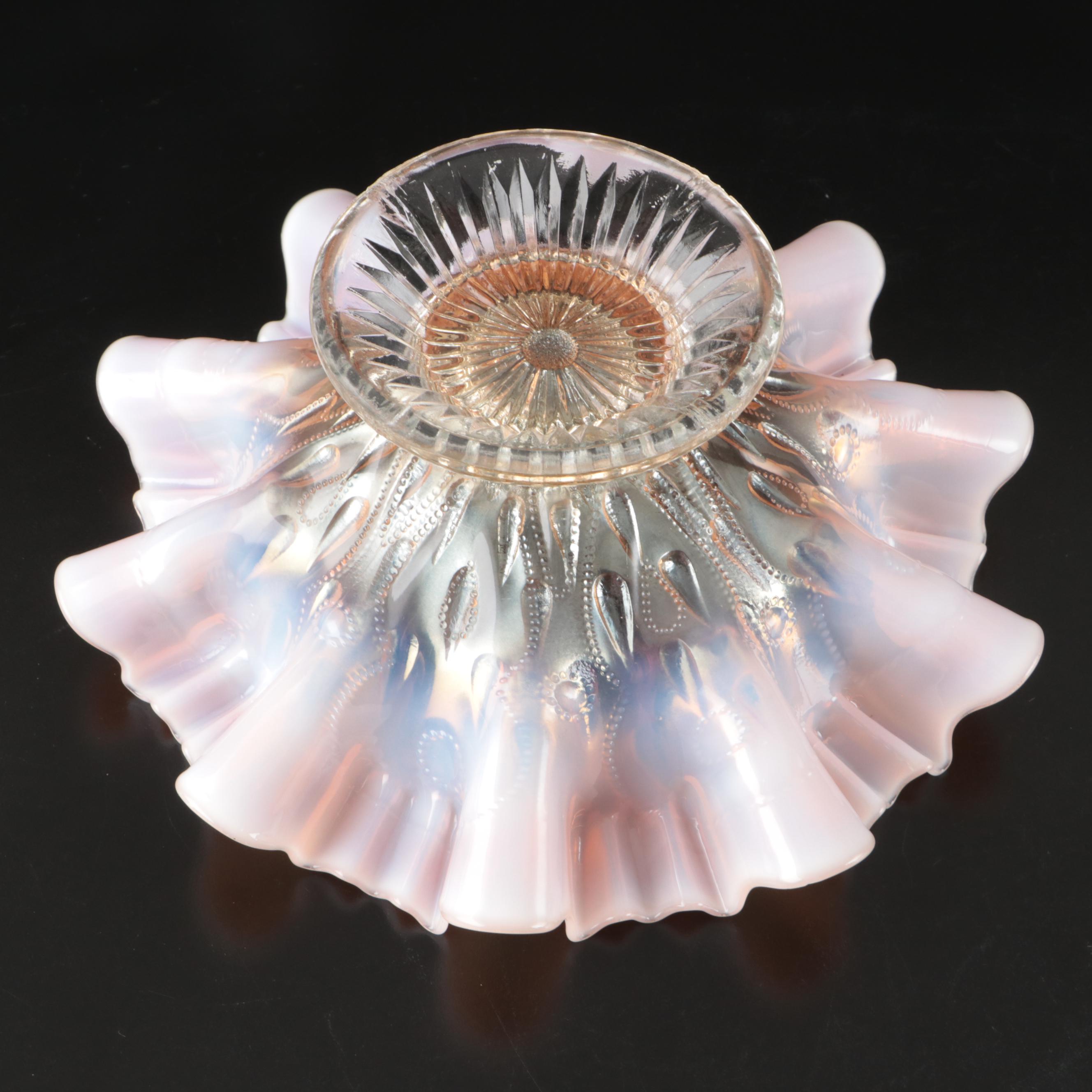 Ruffle Satin Glass Bowls, Milk Glass Basket, and More Glass Table Décor