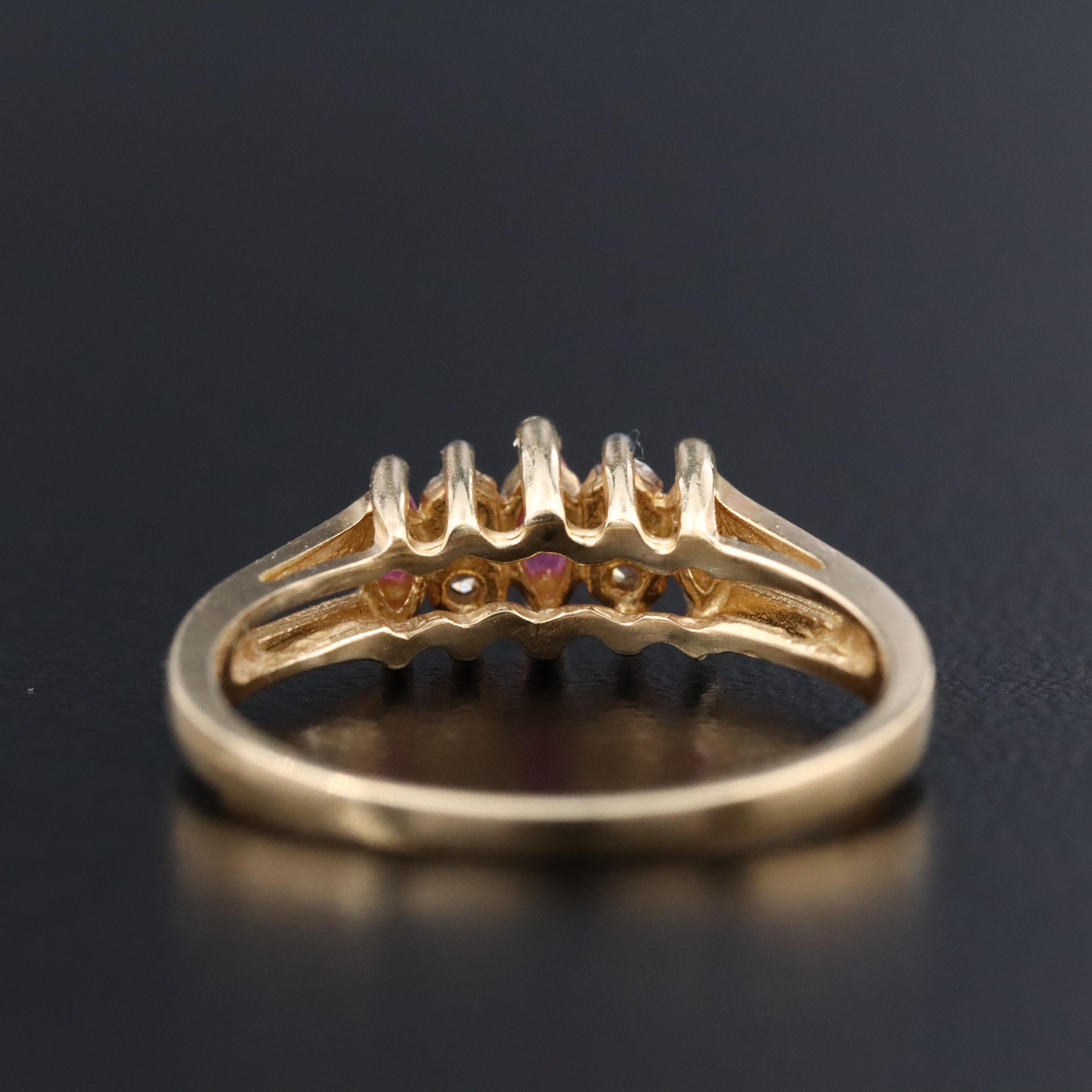10K Ruby and Diamond Ring