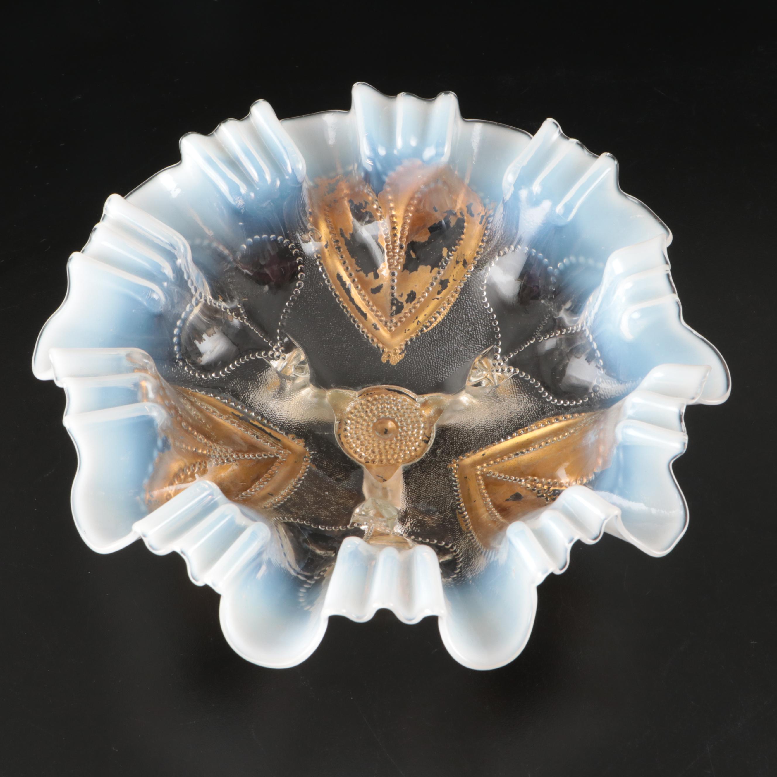Ruffle Satin Glass Bowls, Milk Glass Basket, and More Glass Table Décor