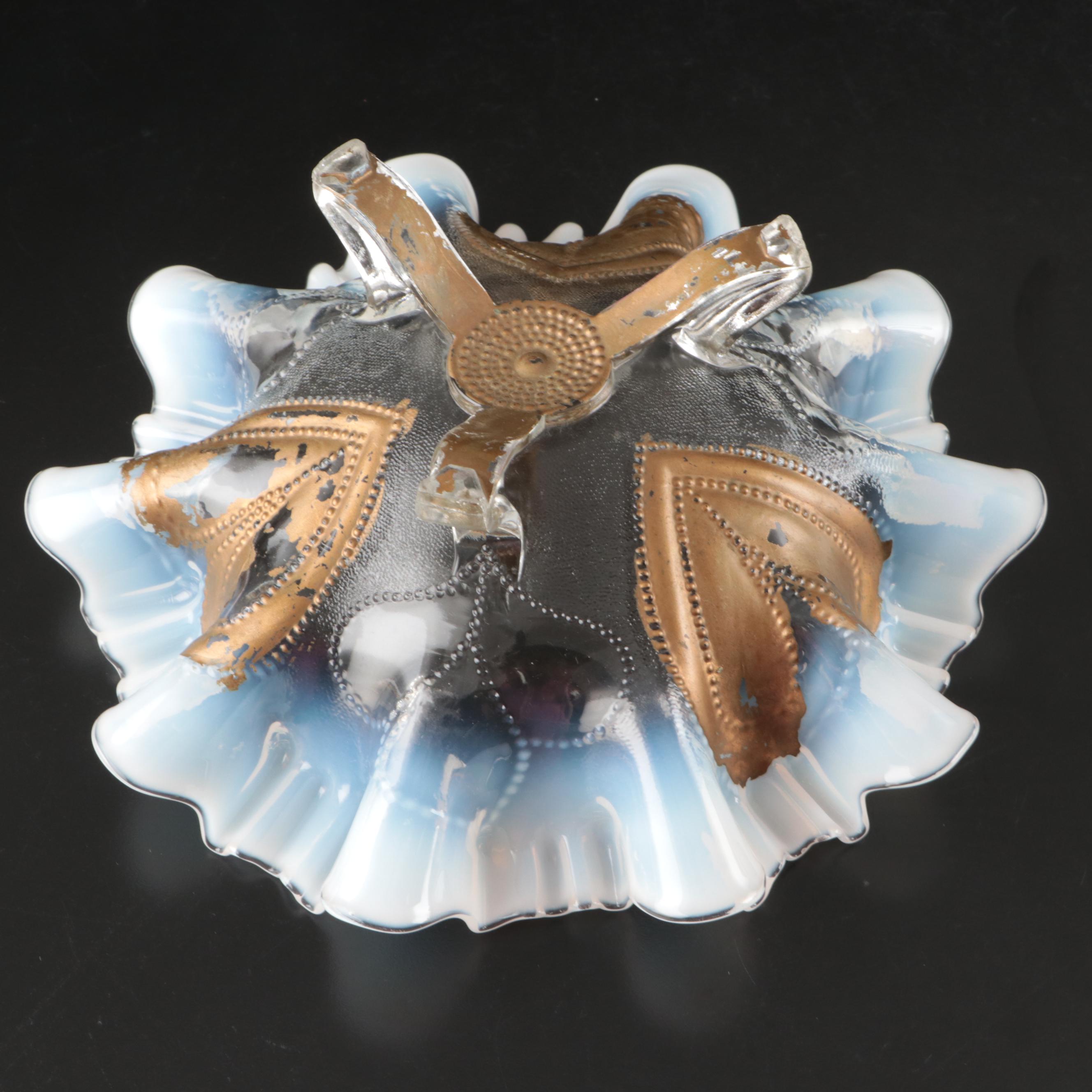 Ruffle Satin Glass Bowls, Milk Glass Basket, and More Glass Table Décor