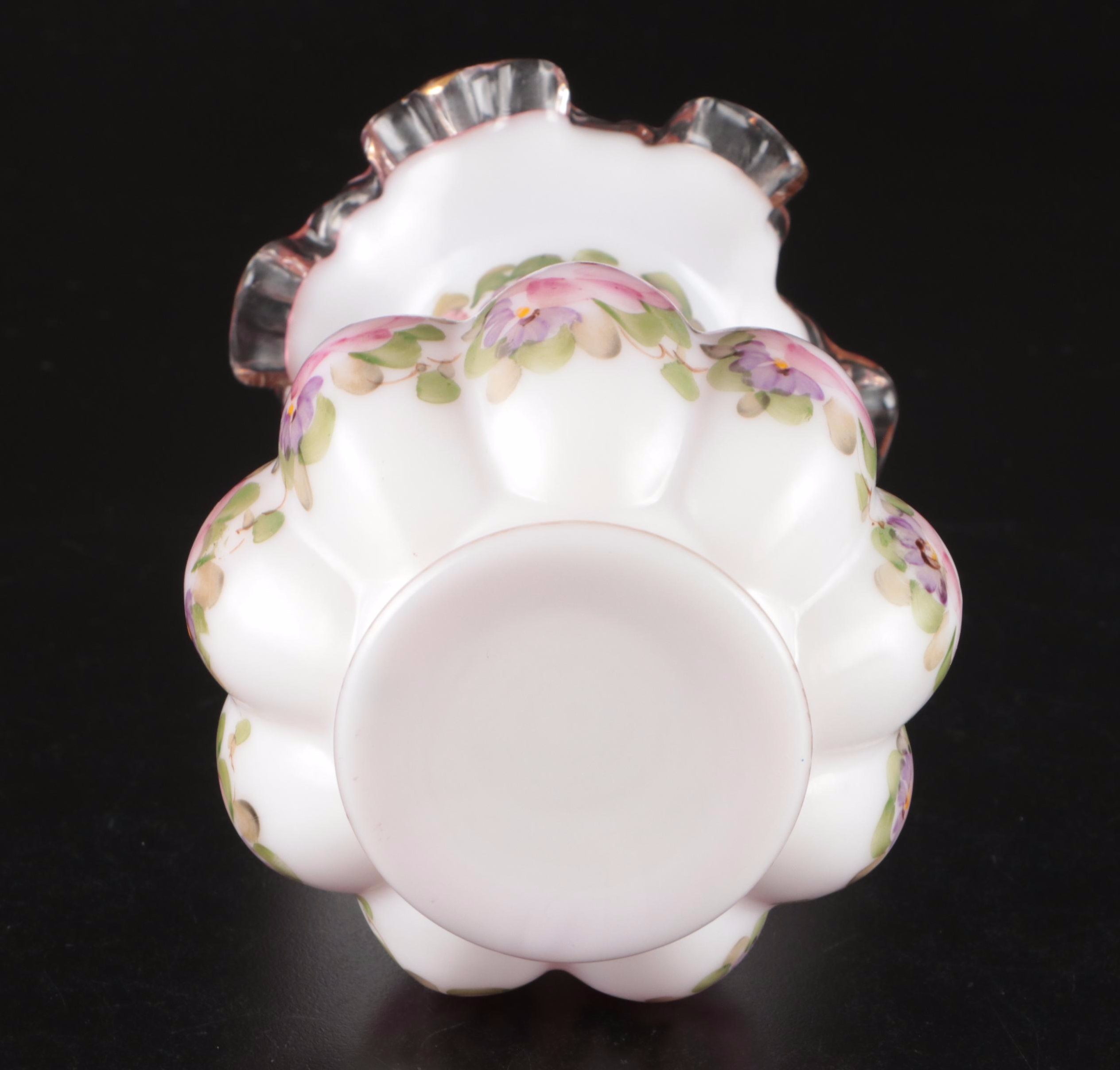Ruffle Satin Glass Bowls, Milk Glass Basket, and More Glass Table Décor