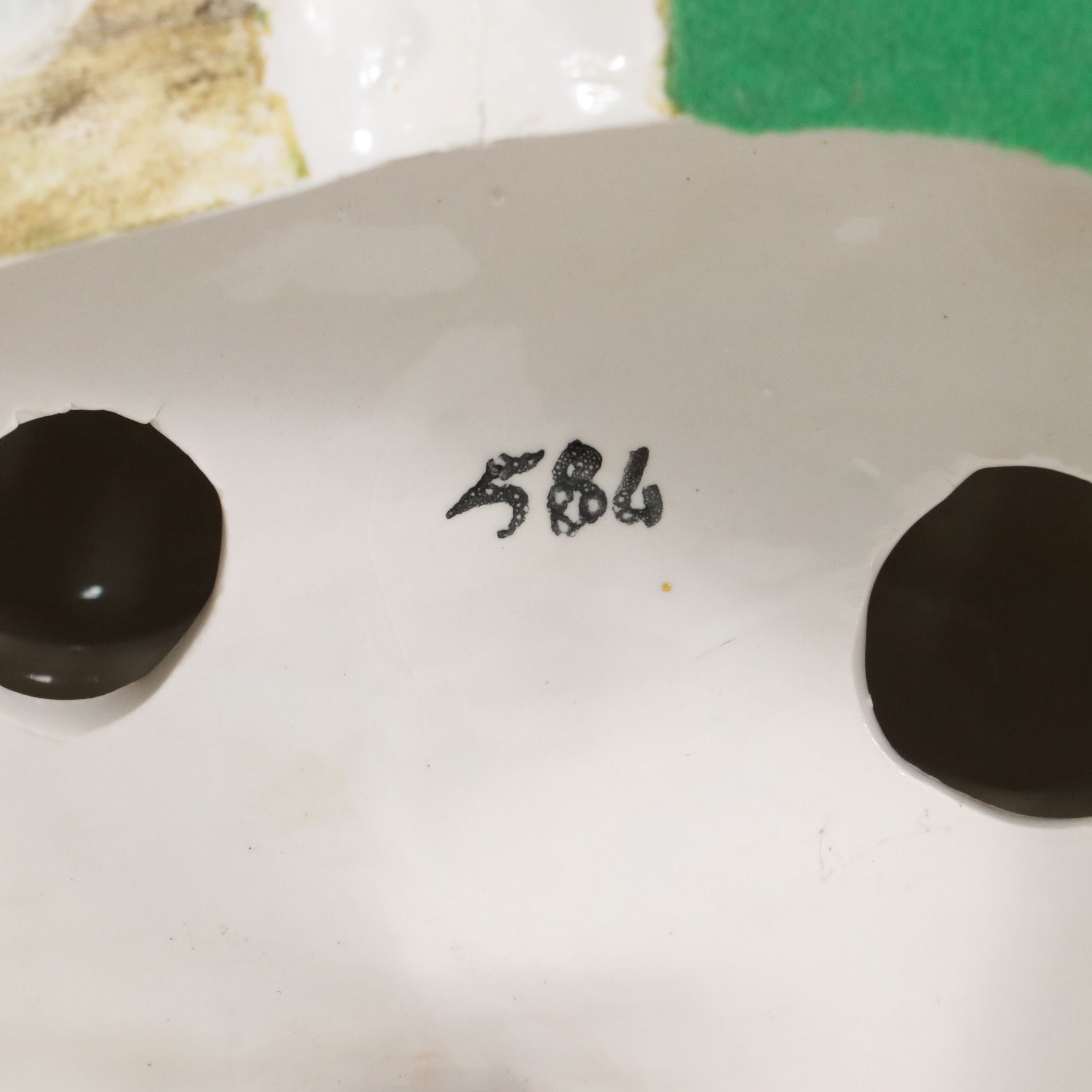 Italian Majolica Courting Couple Scene Figural Lamp with Fancy Pleat Drum Shade