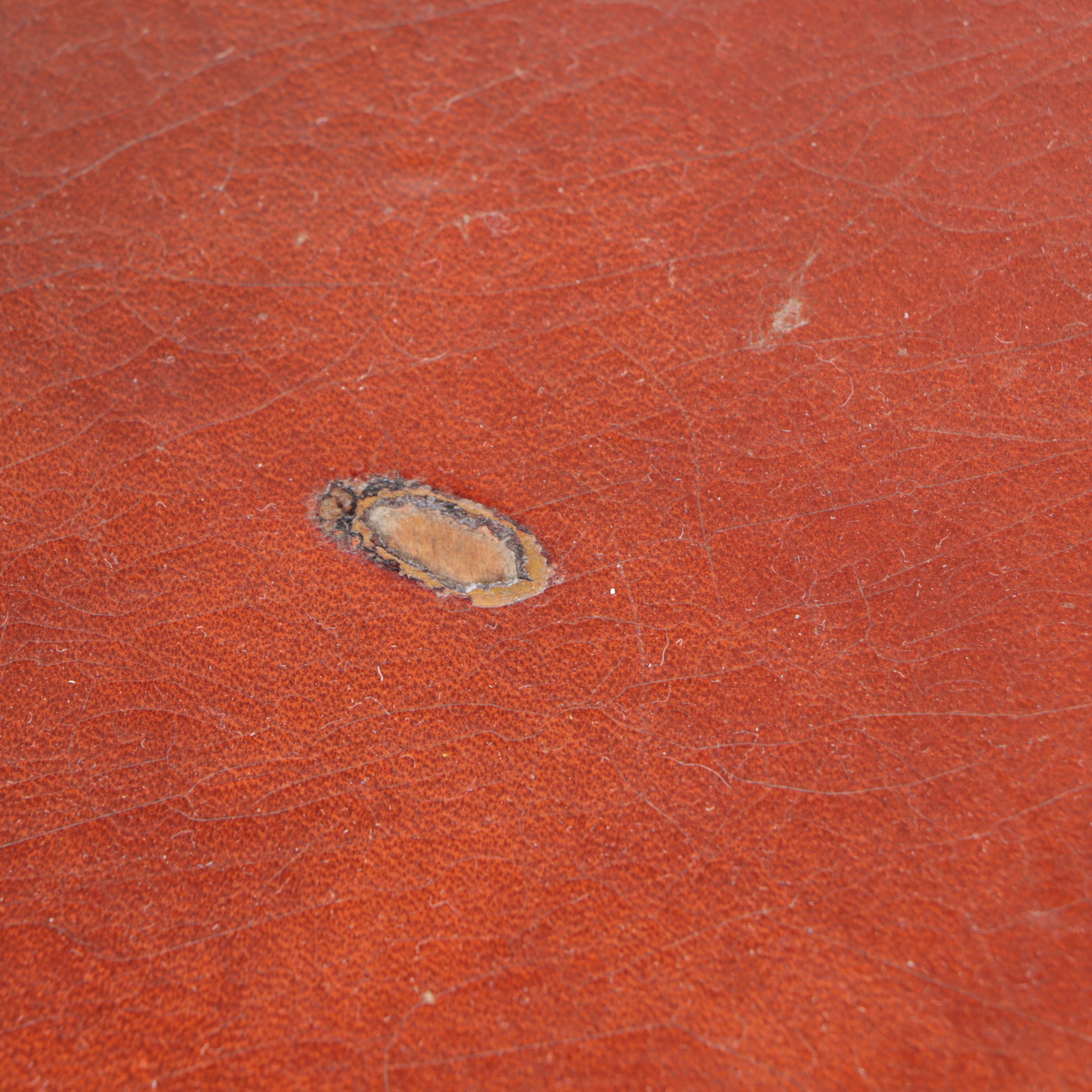 Regency Style Leather Top Mahogany Cocktail Table