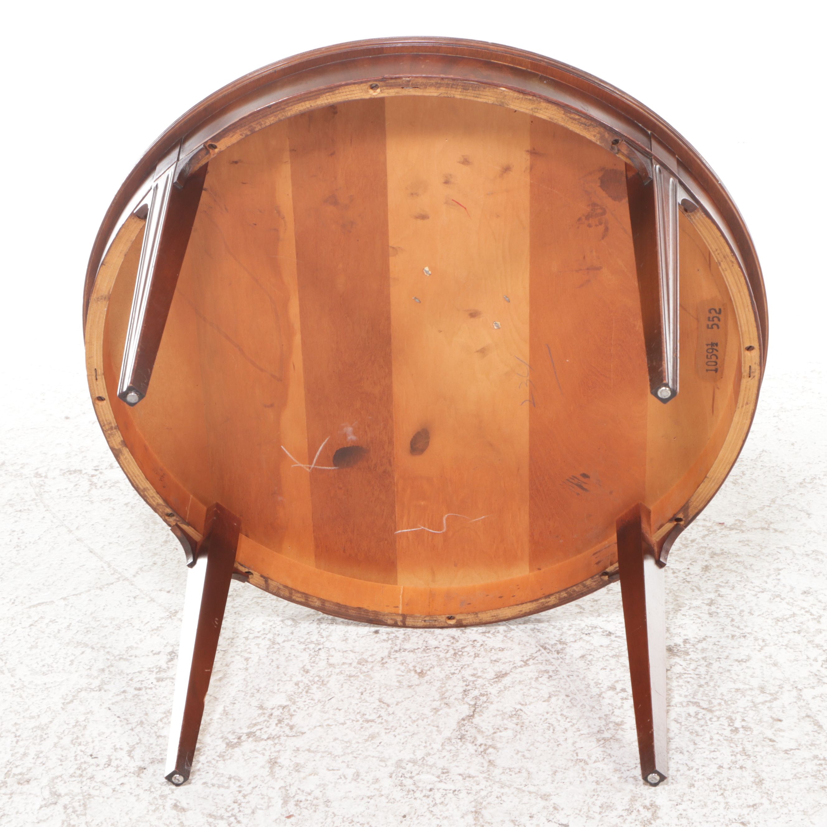 Regency Style Leather Top Mahogany Cocktail Table