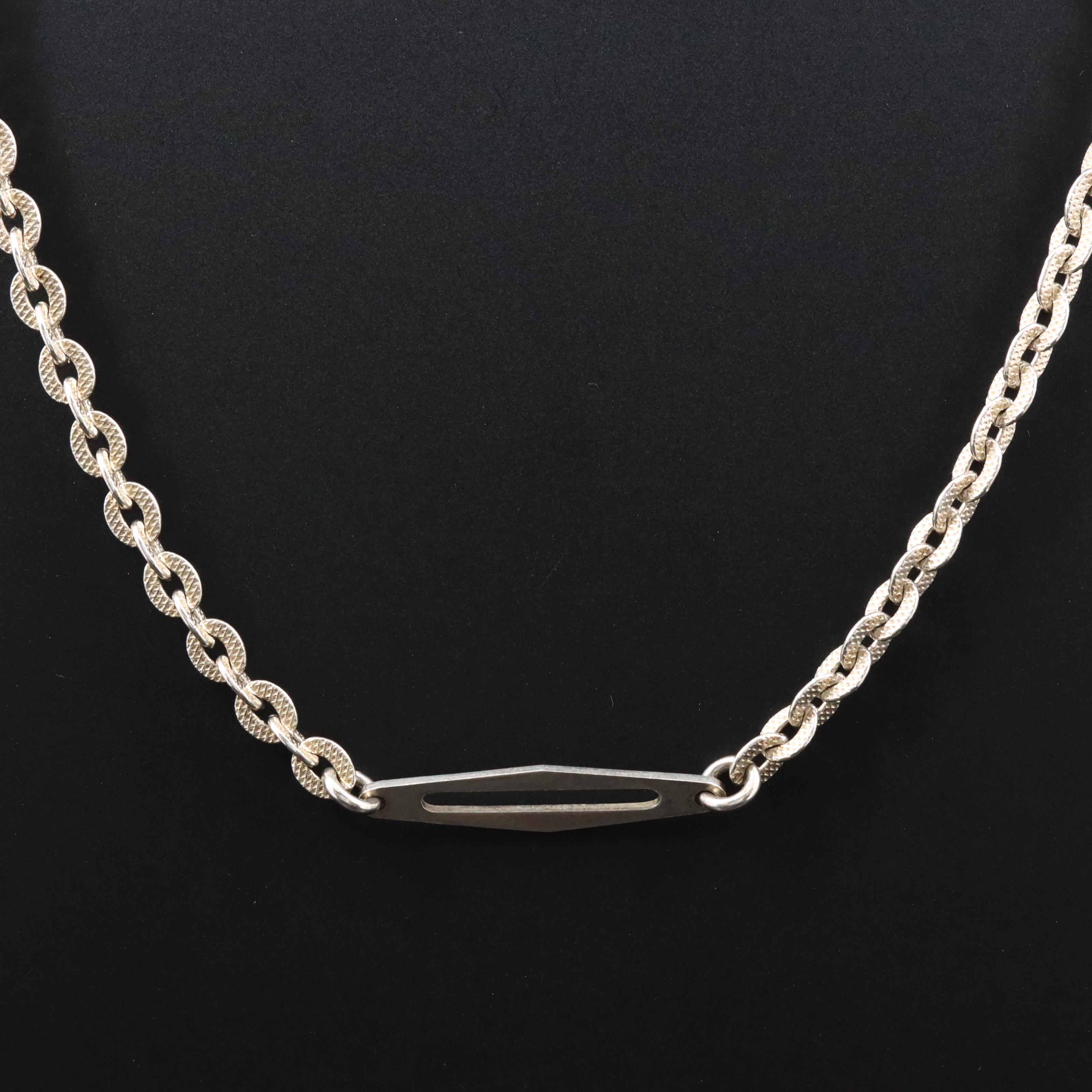 Italian Sterling Station Necklace