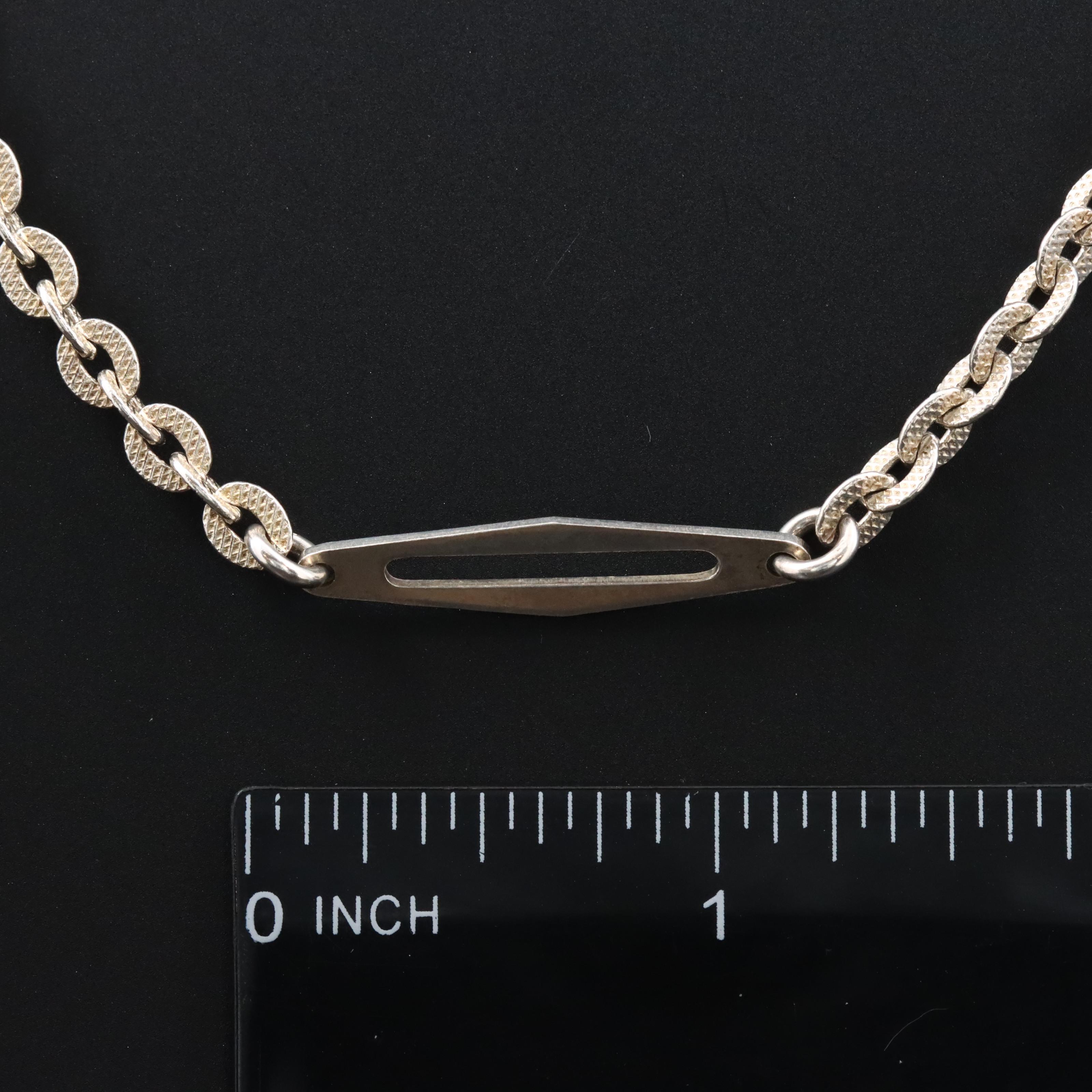 Italian Sterling Station Necklace