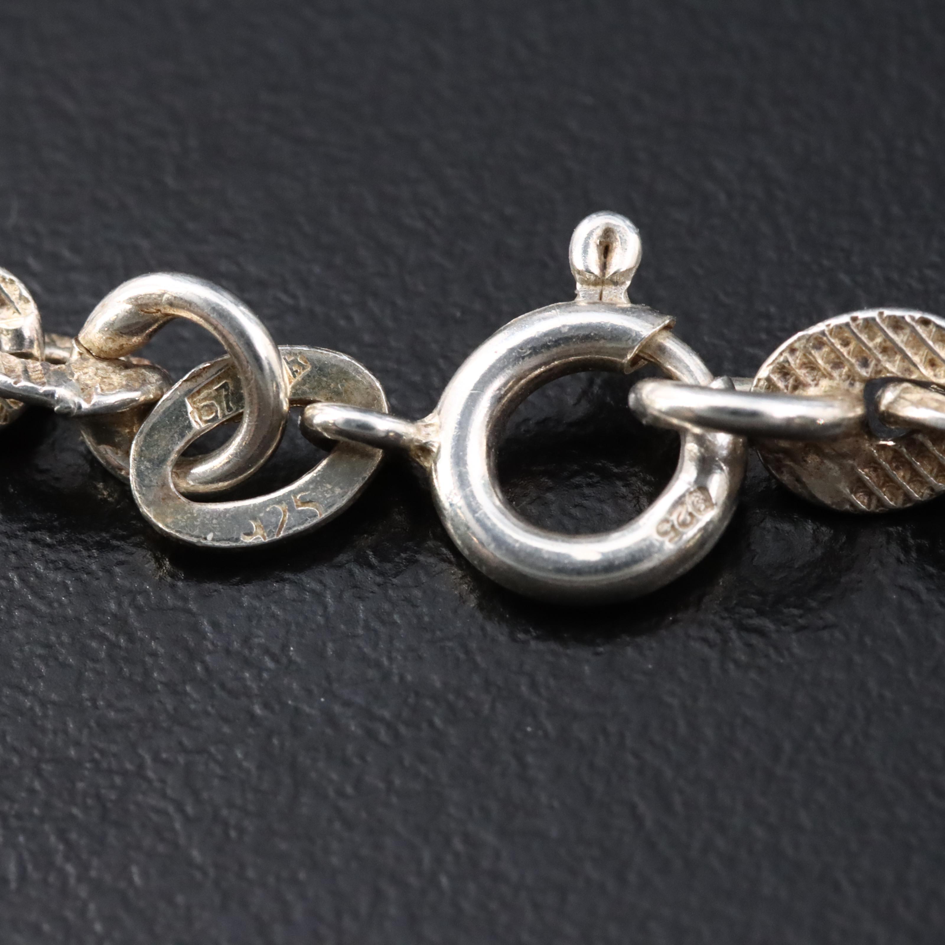 Italian Sterling Station Necklace