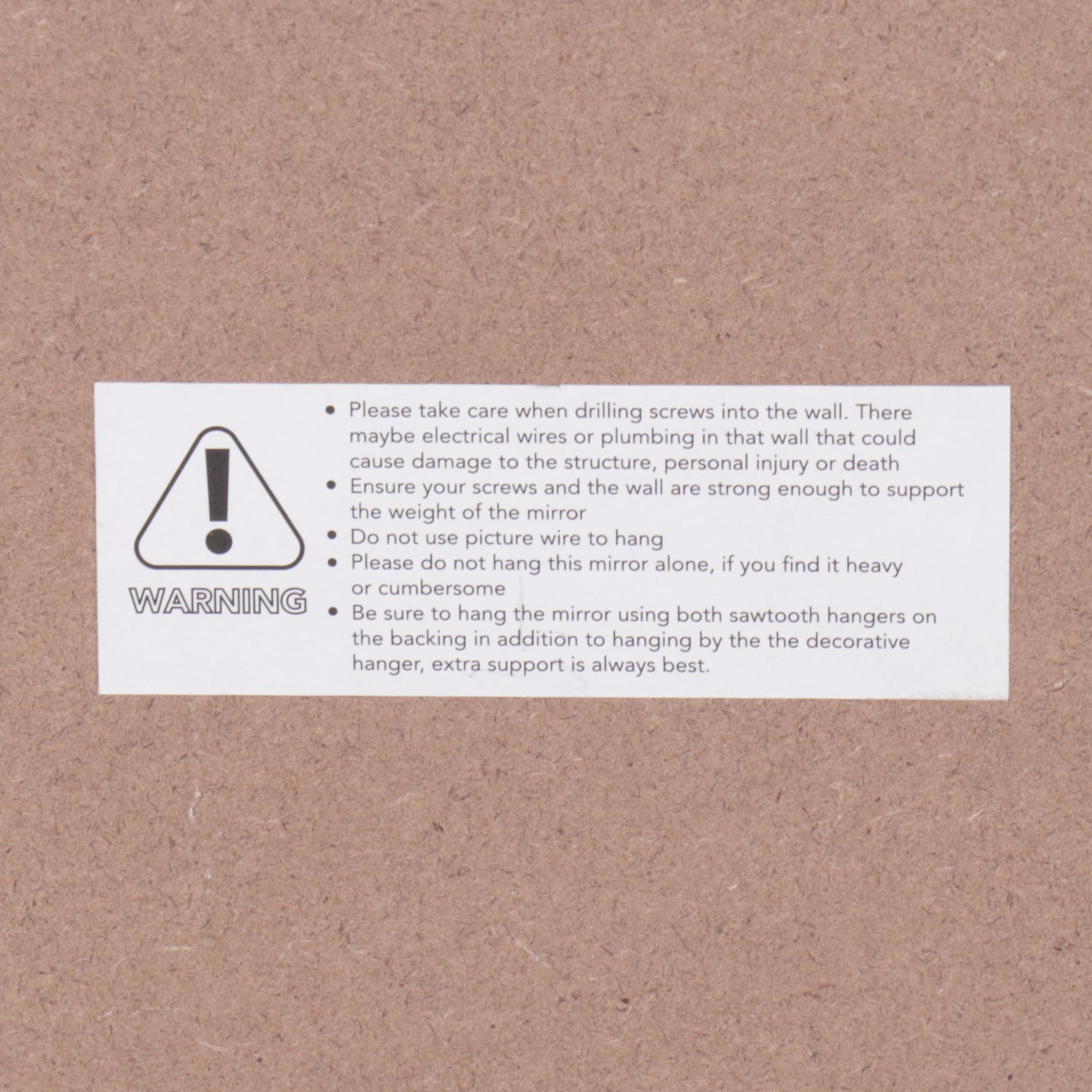 Threshold Studio McGee Round Walnut Finish Round Wall Mirror