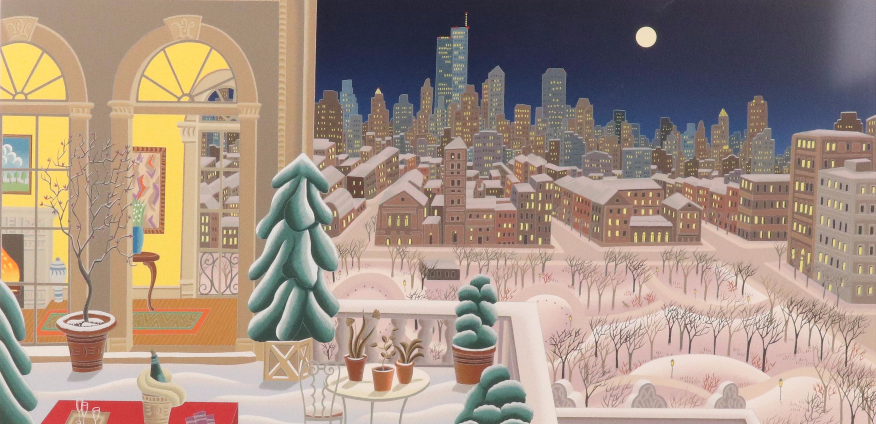 Thomas McKnight Serigraph "Washington Square Panorama"