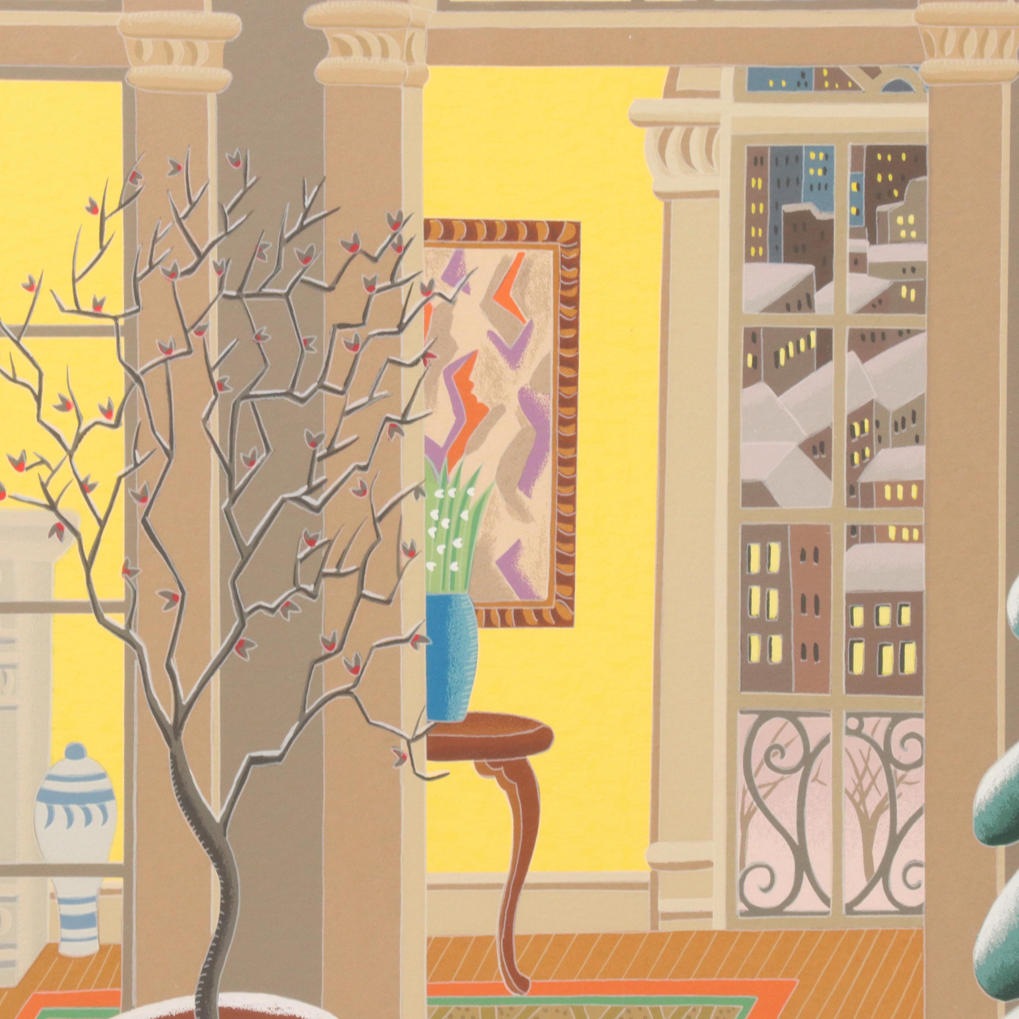 Thomas McKnight Serigraph "Washington Square Panorama"