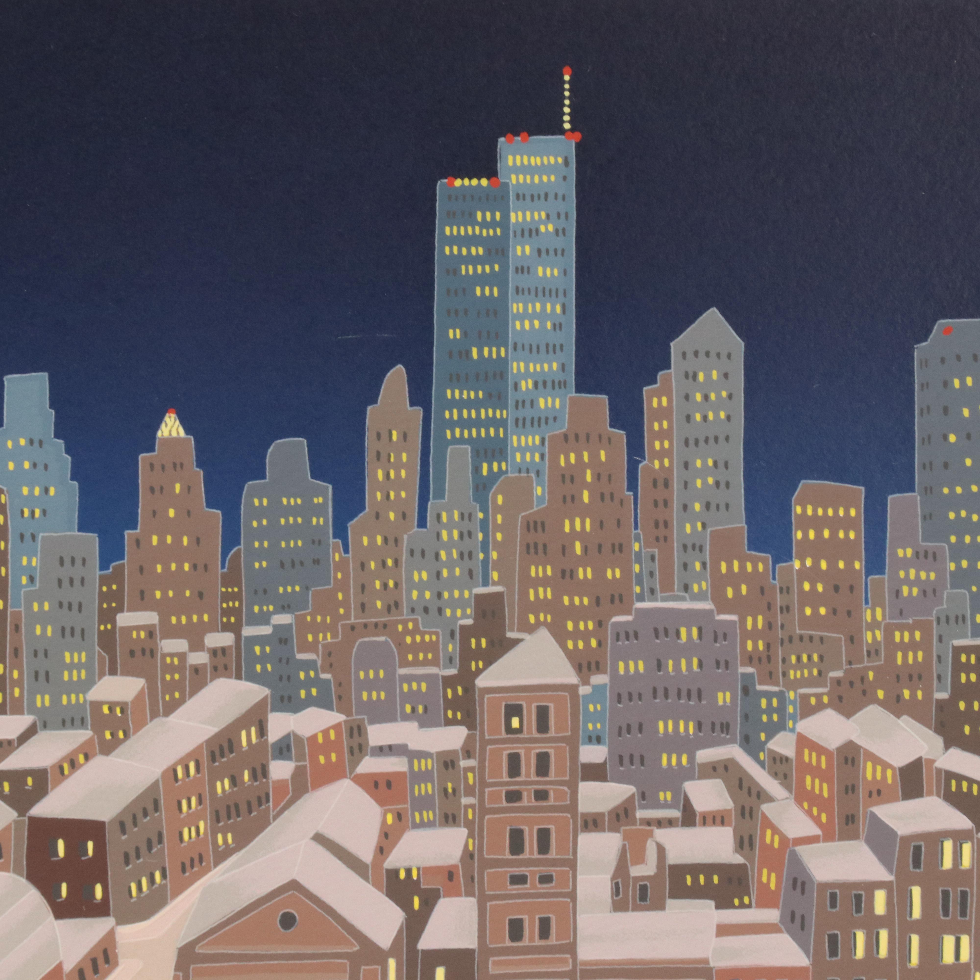 Thomas McKnight Serigraph "Washington Square Panorama"