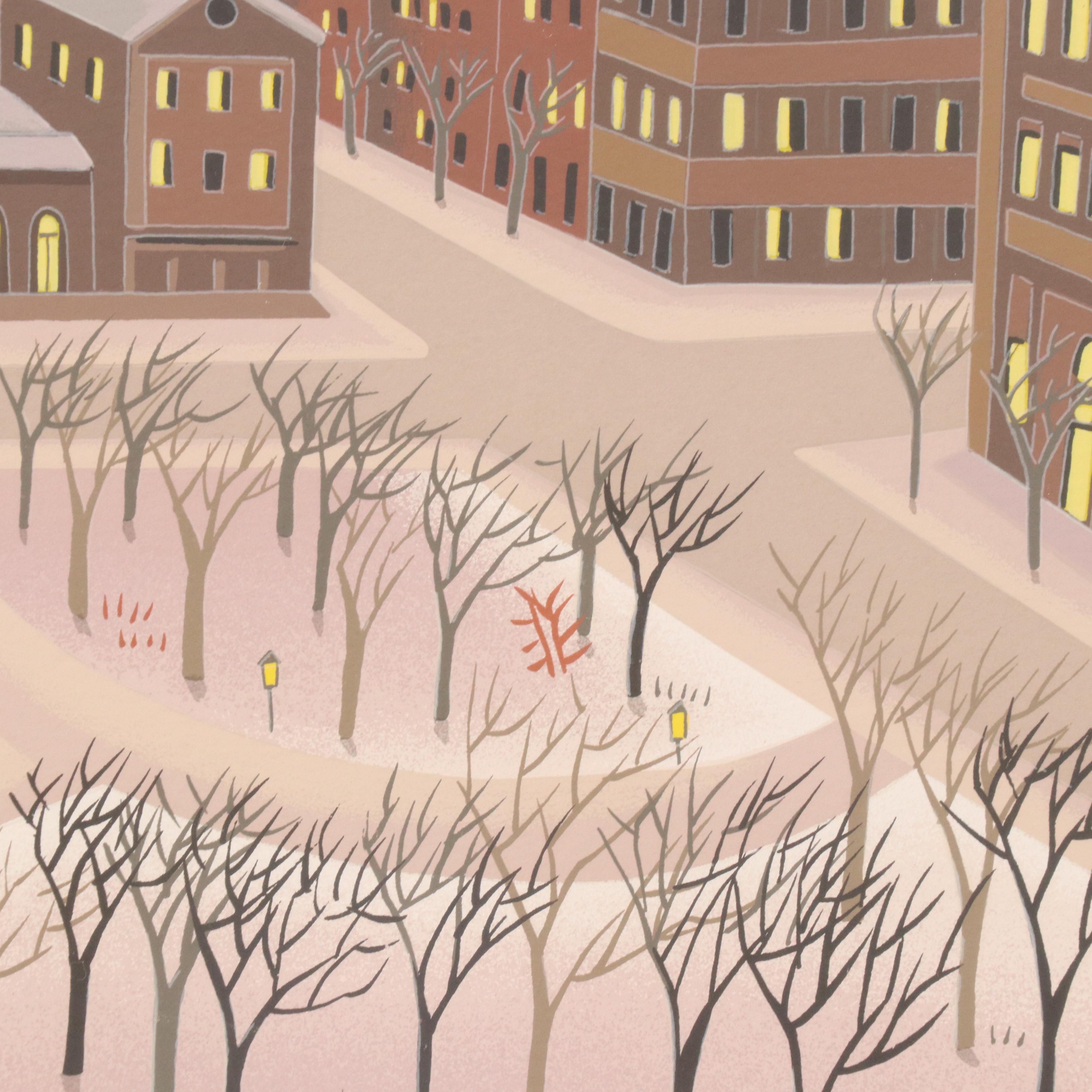 Thomas McKnight Serigraph "Washington Square Panorama"