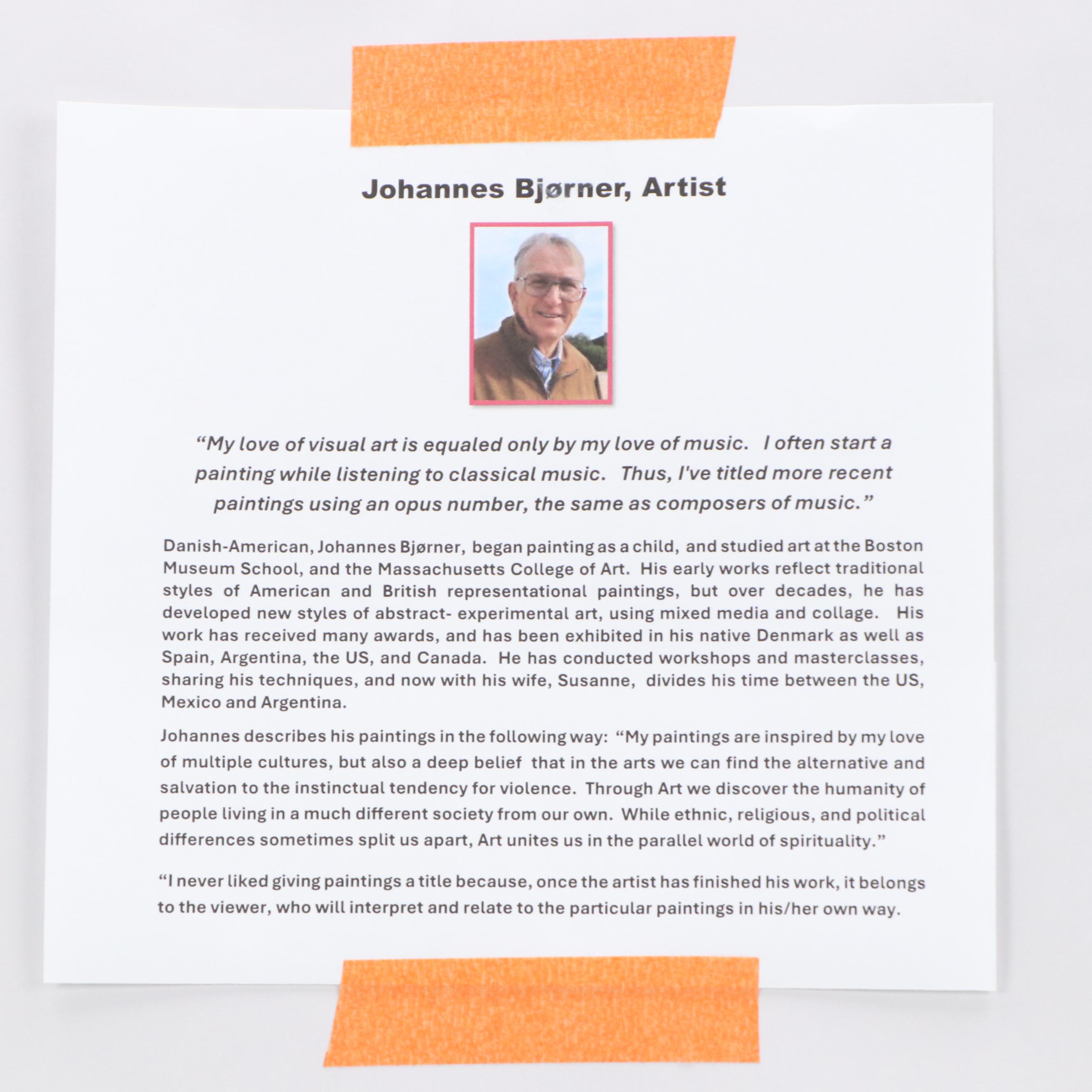 Johannes Bjørner Abstract Mixed Media Composition