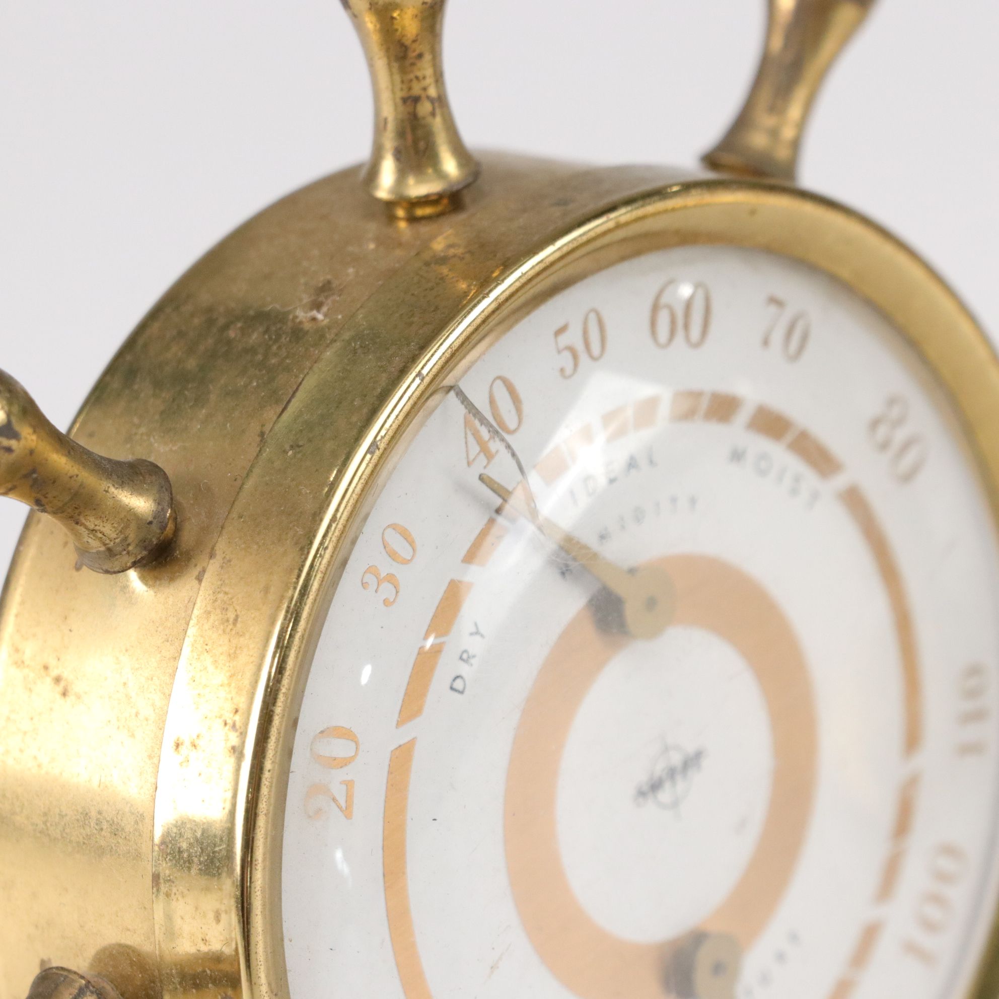 Swift and Anderson Ship's Wheel Brass Desktop Weather Station