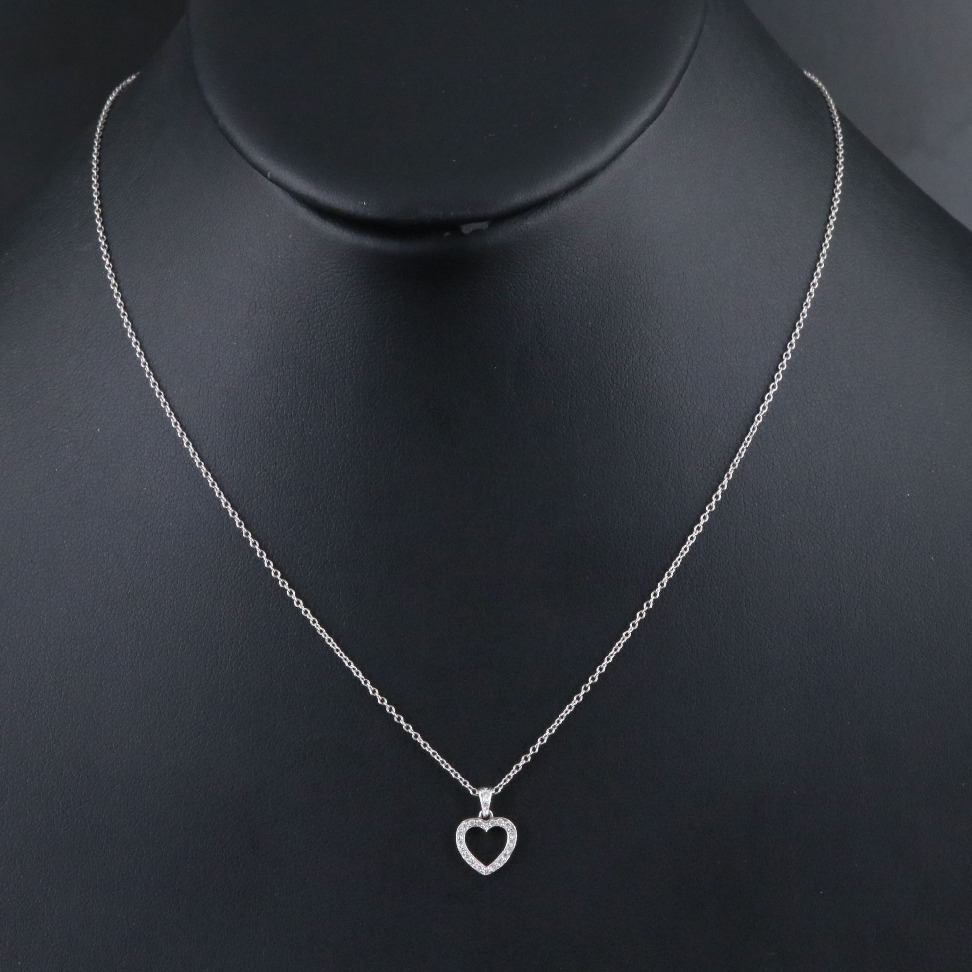 Tiffany & Co. Platinum and Diamond Heart Necklace