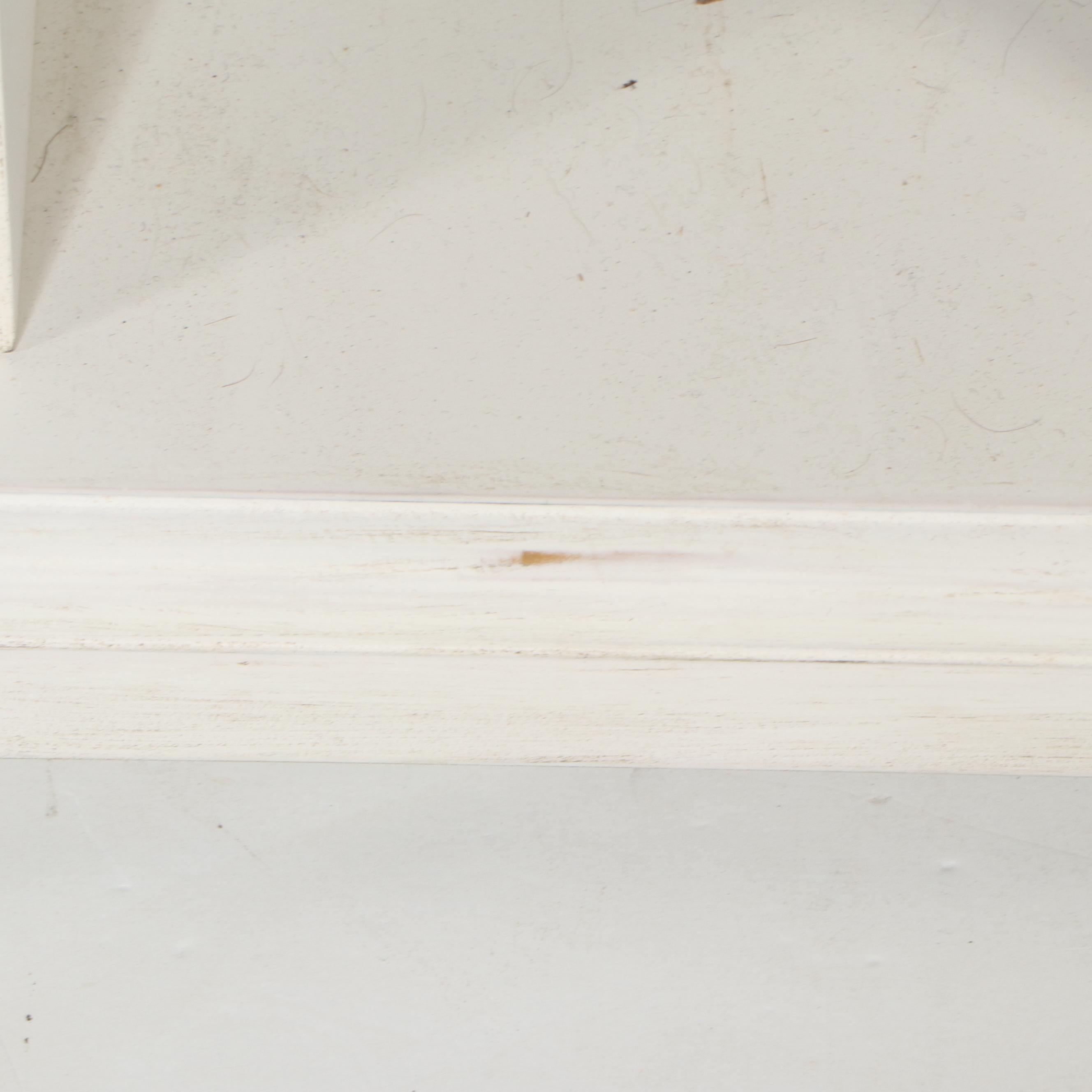 Contemporary White-Painted Wood Storage Cabinet