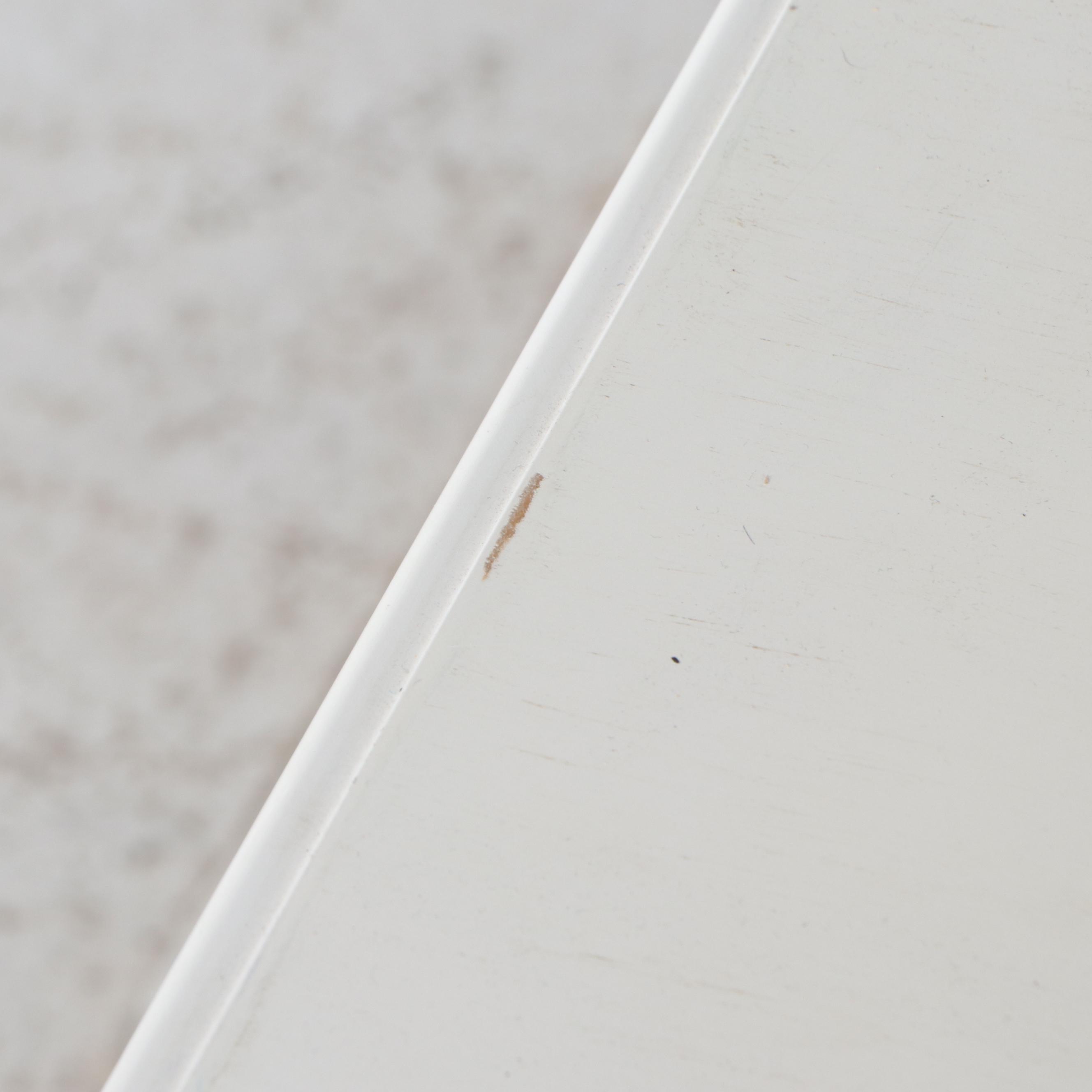 Contemporary White-Painted Wood Storage Cabinet