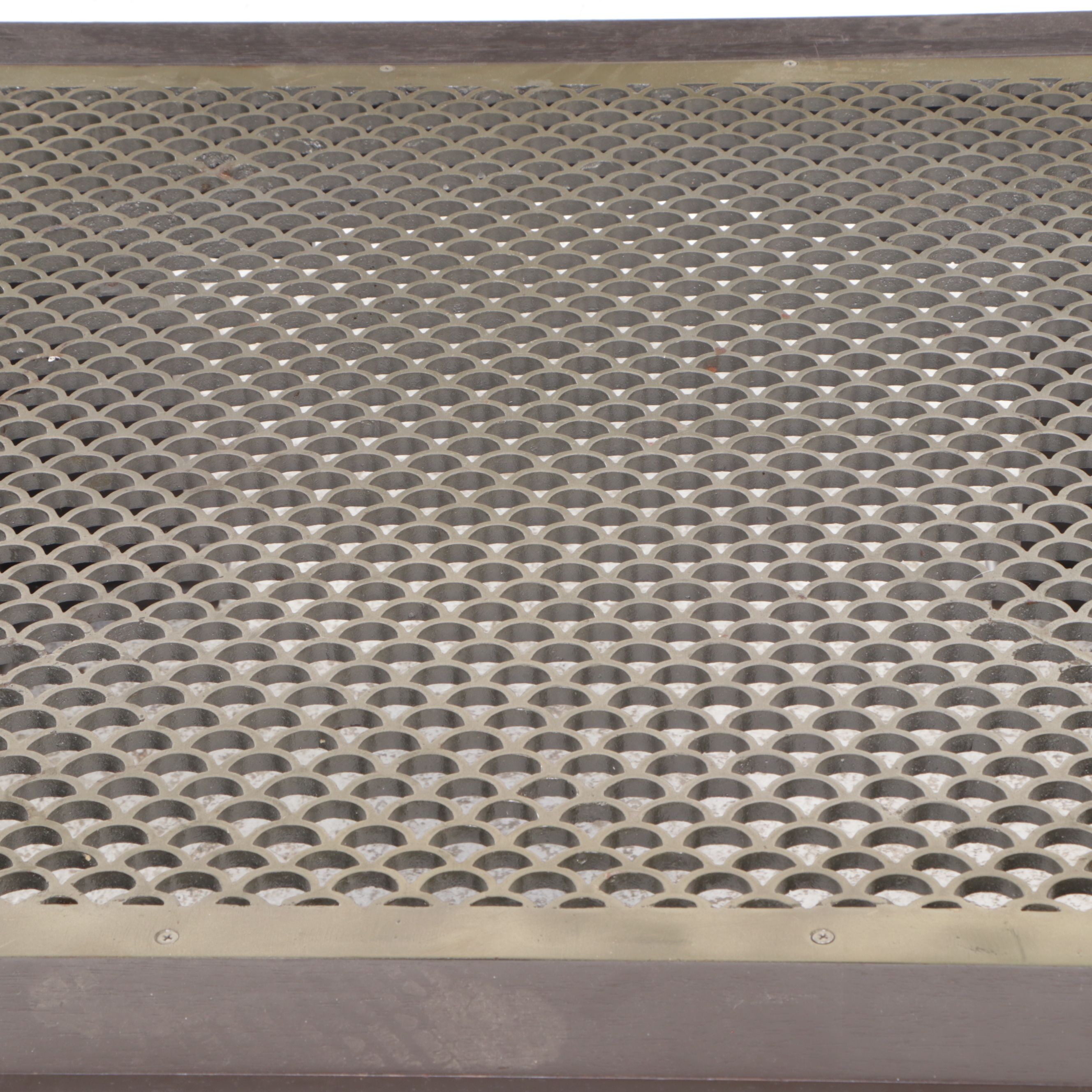 Bench-Made Coffee Table with Architectural Salvage Brass Top