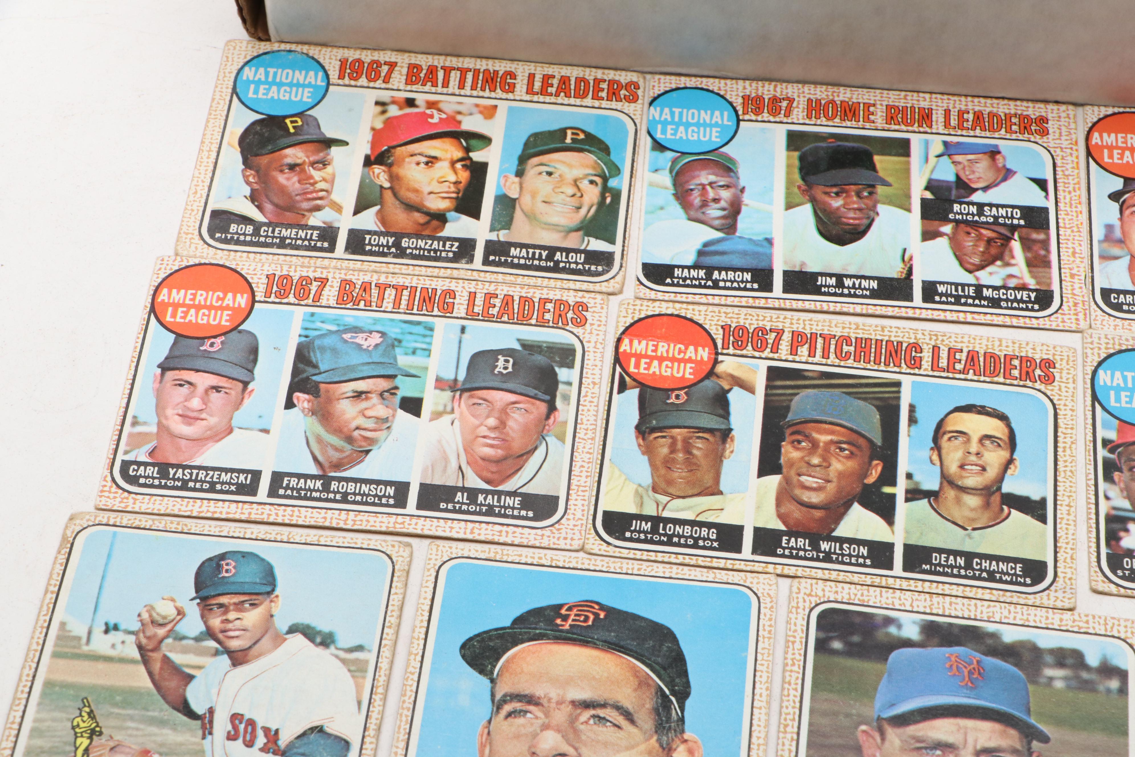 1968 Topps Baseball Cards Featuring Hank Aaron, Roberto Clemente, and More