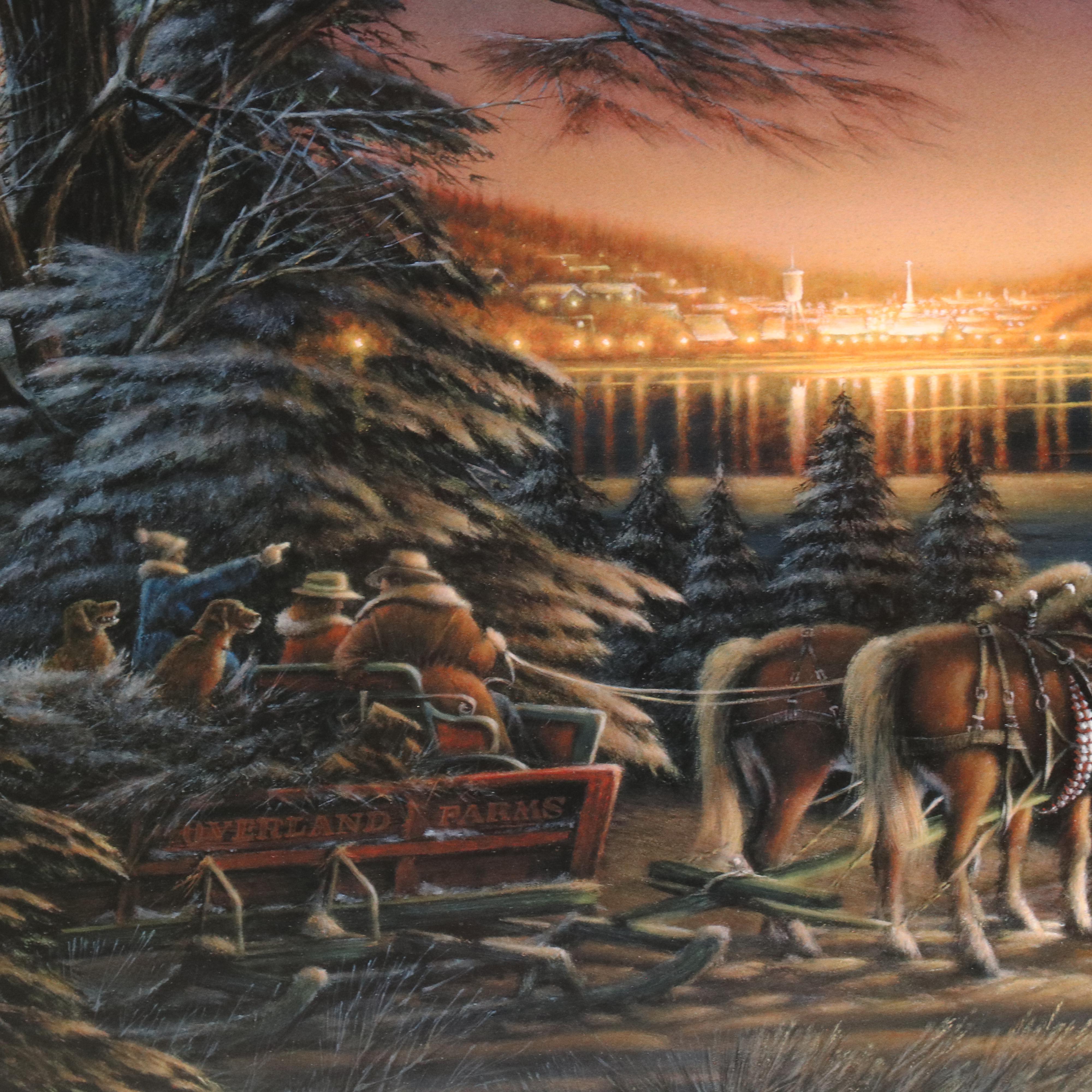 Offset Lithograph After Terry Redlin "Heartland Lights"