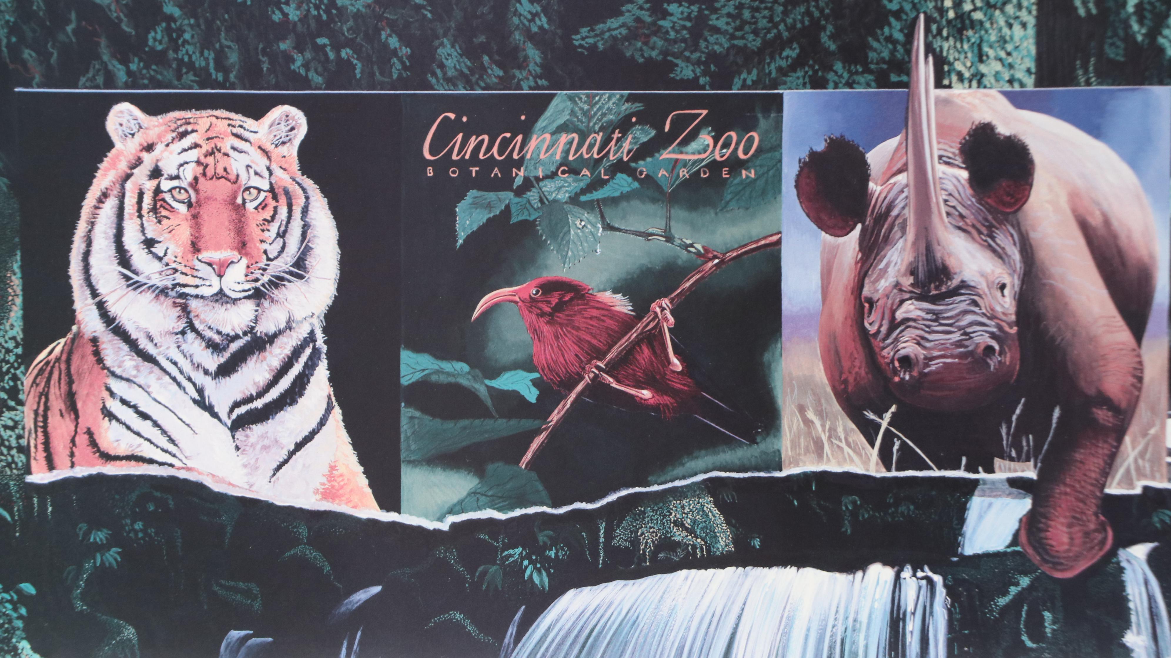 Cincinnati Zoo Poster Designed by Jason Munninghoff "Nature's Own" Circa 1985