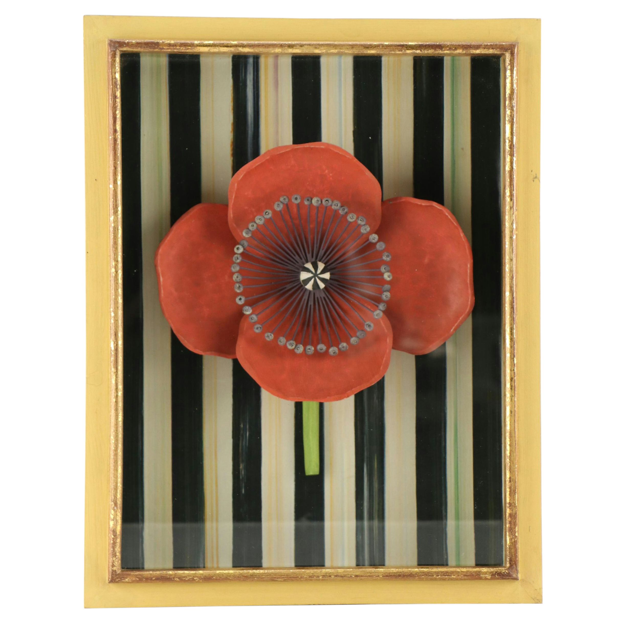 MacKenzie-Childs Three-Dimensional Poppy Shadow Box