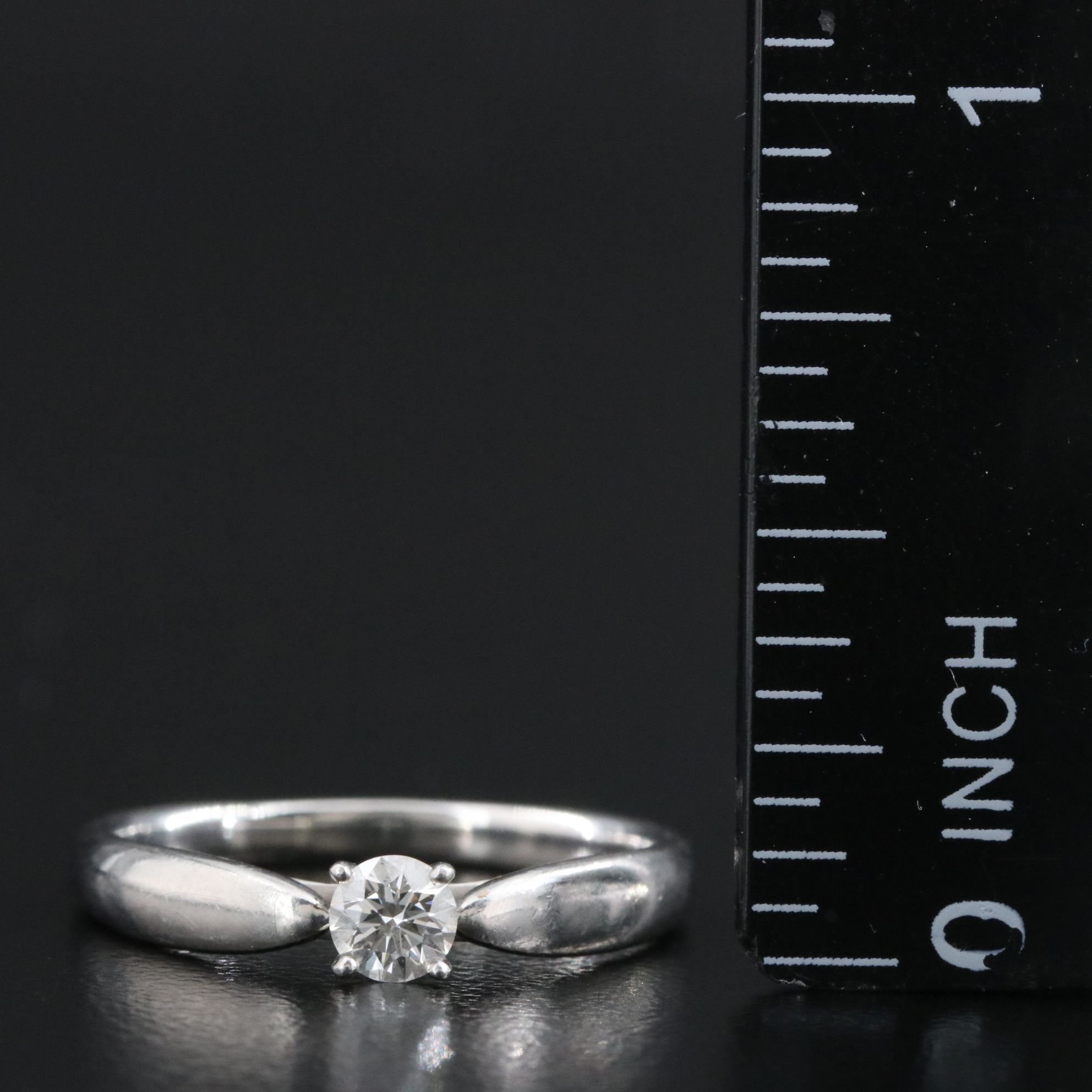 Tiffany & Co. Harmony Platinum Diamond Solitaire Ring