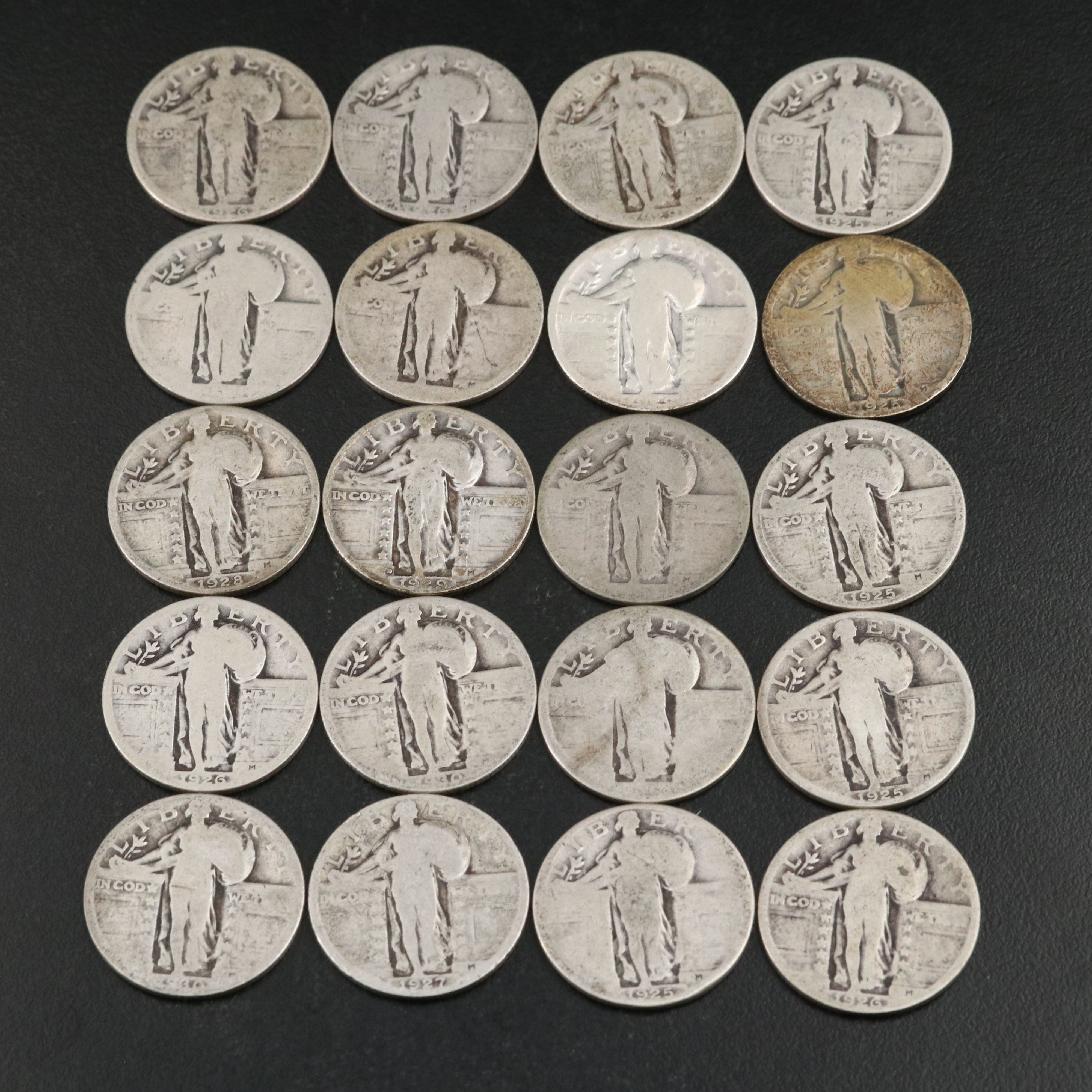 Twenty Standing Liberty Silver Quarters