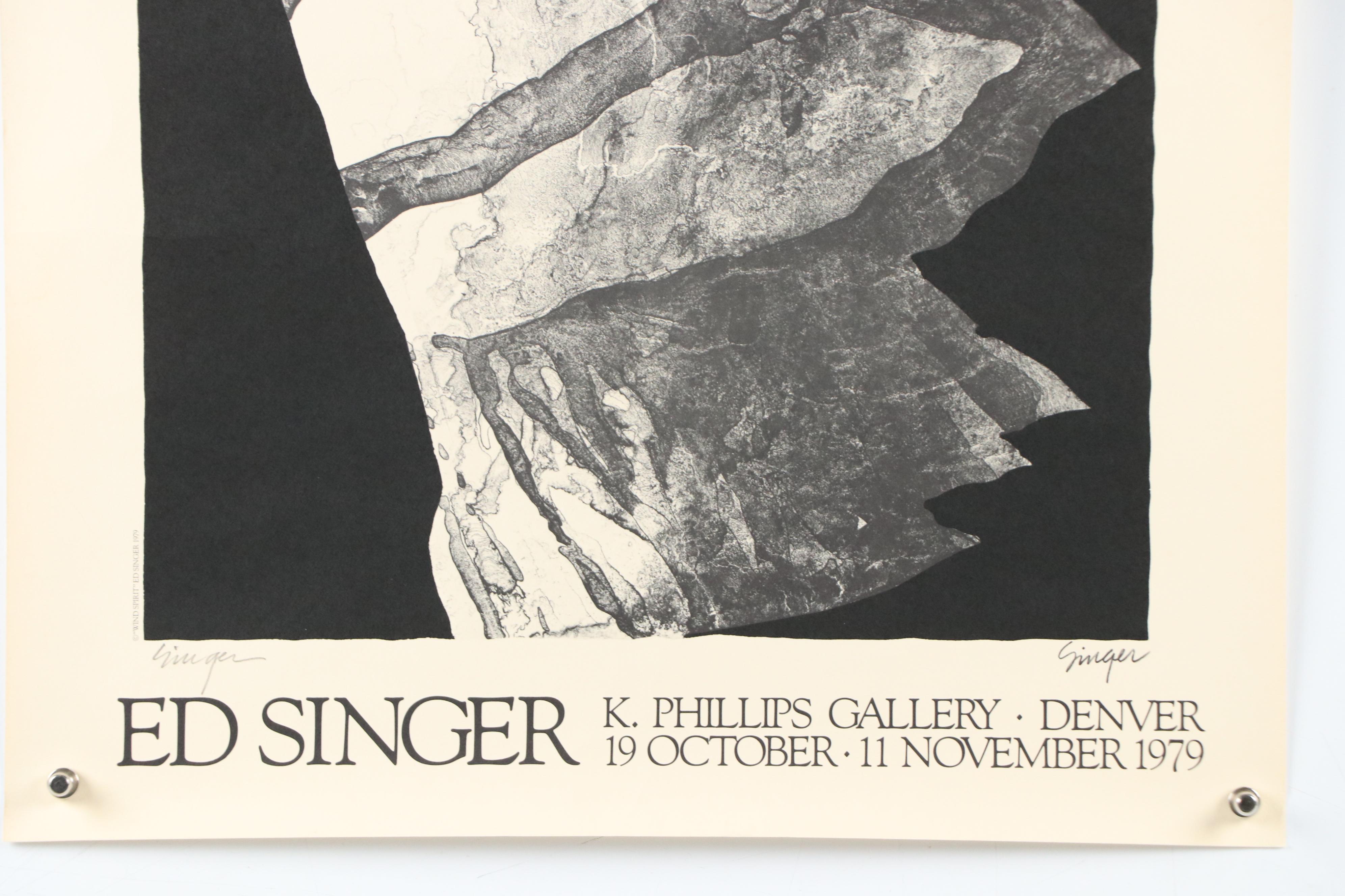 Ed Singer Exhibition Poster for K. Phillips Gallery, 1979