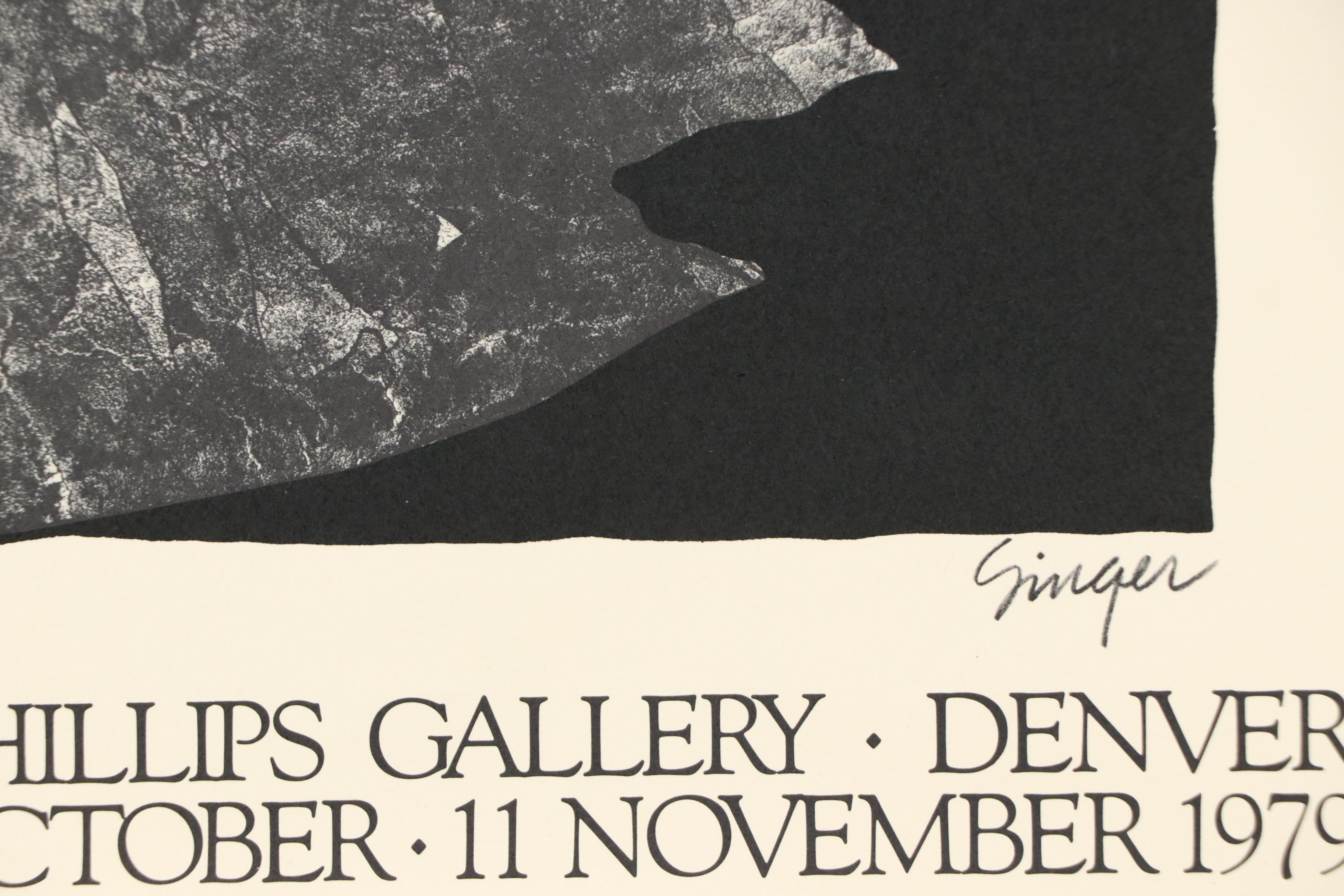 Ed Singer Exhibition Poster for K. Phillips Gallery, 1979