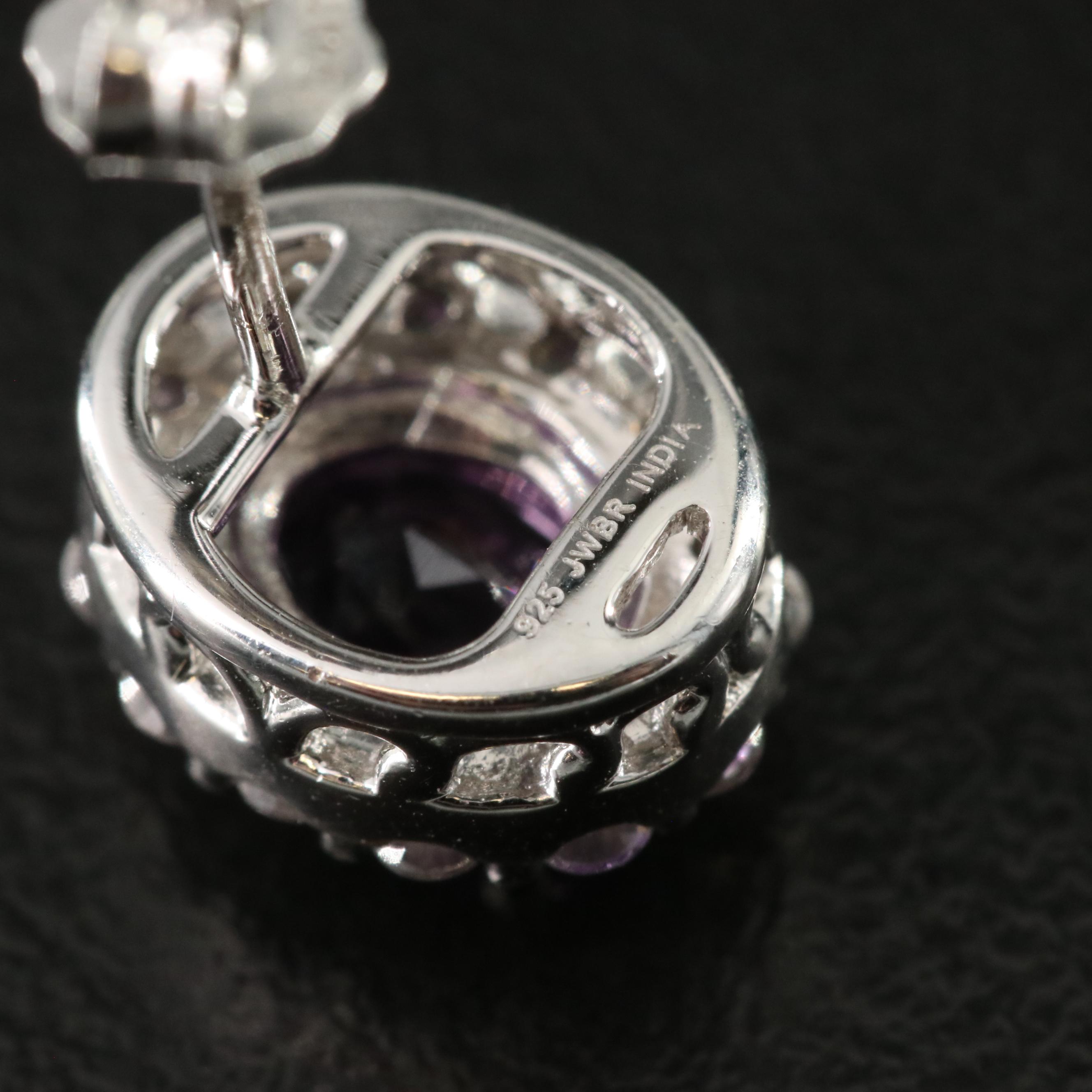 Sterling Amethyst and White Sapphire Jewelry Set