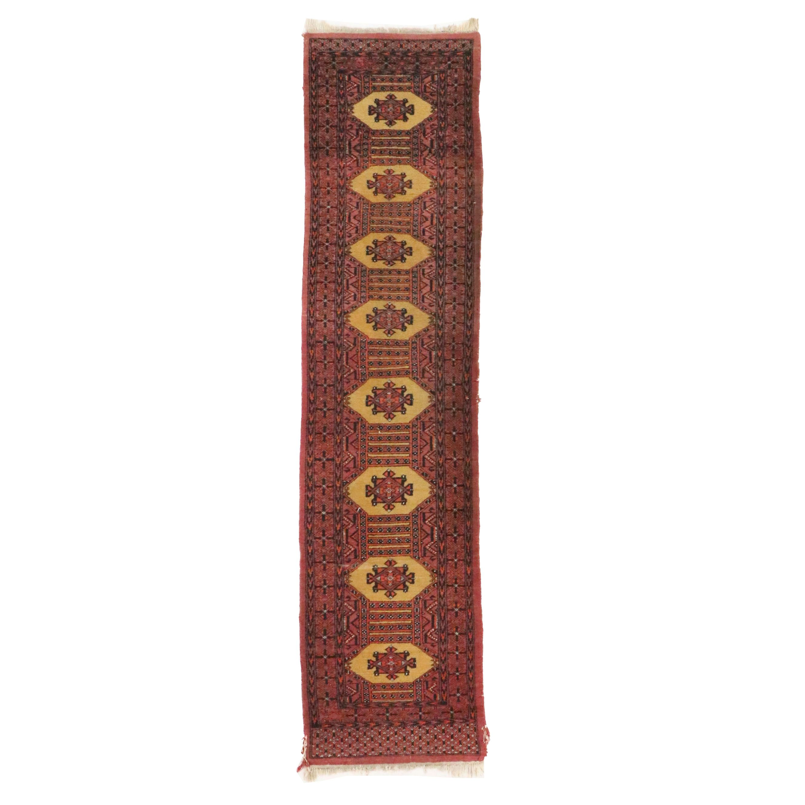 2'1 x 8'5 Hand-Knotted Pakistani Bokhara Carpet Runner