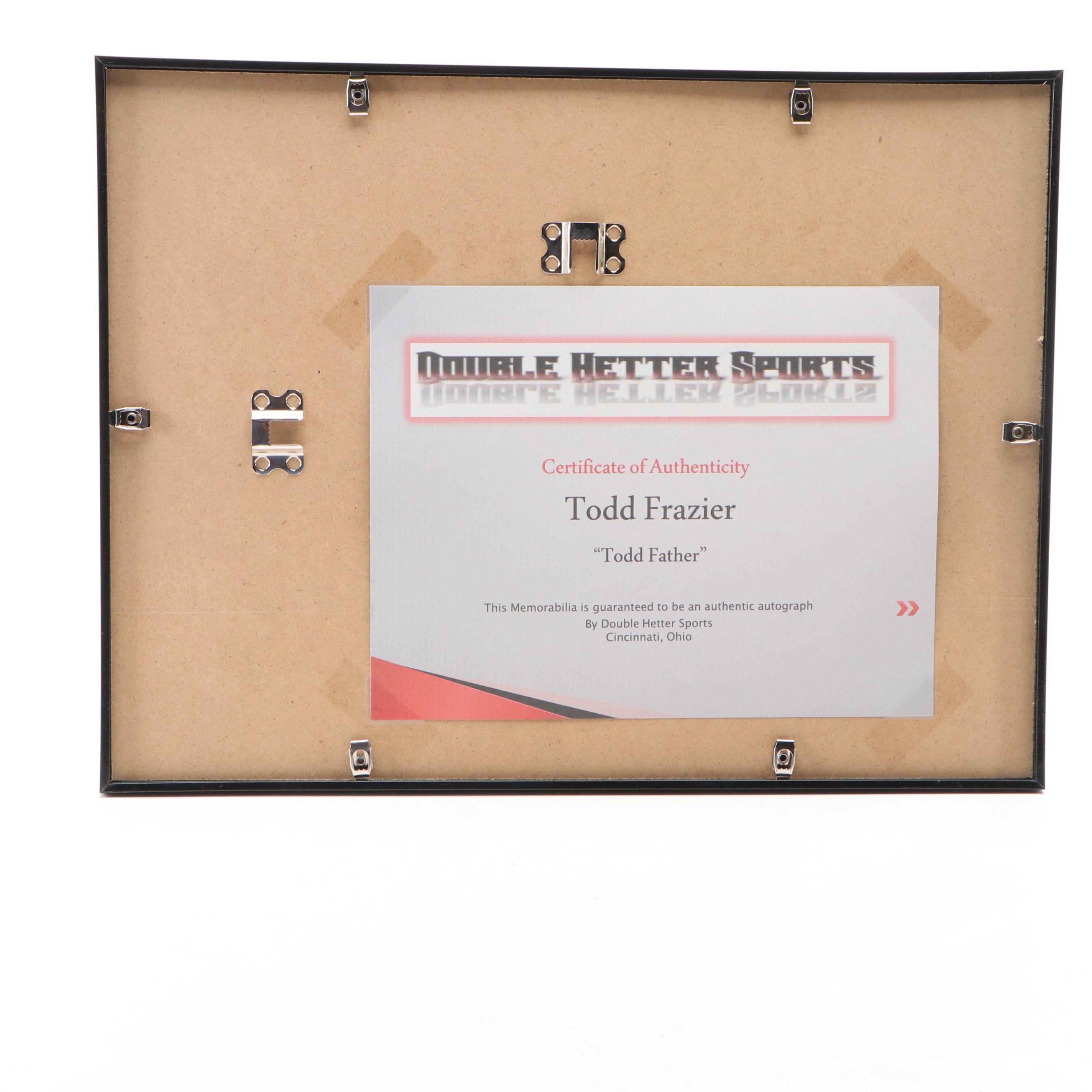 Joey Votto Signed Baseball with Todd Frazier and Billy Hamilton Signed Prints