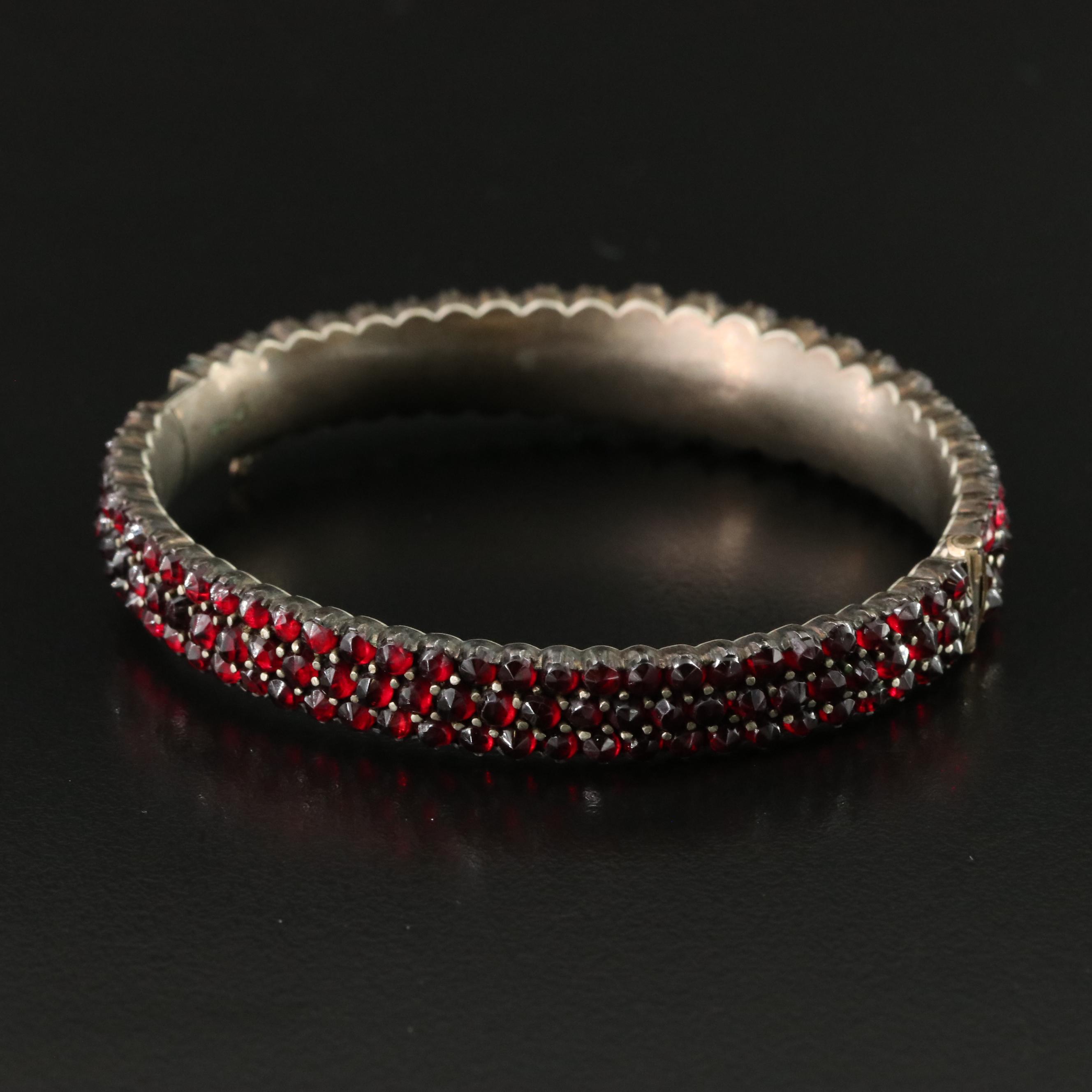 Collection of Vintage Garnet Jewelry Including Victorian