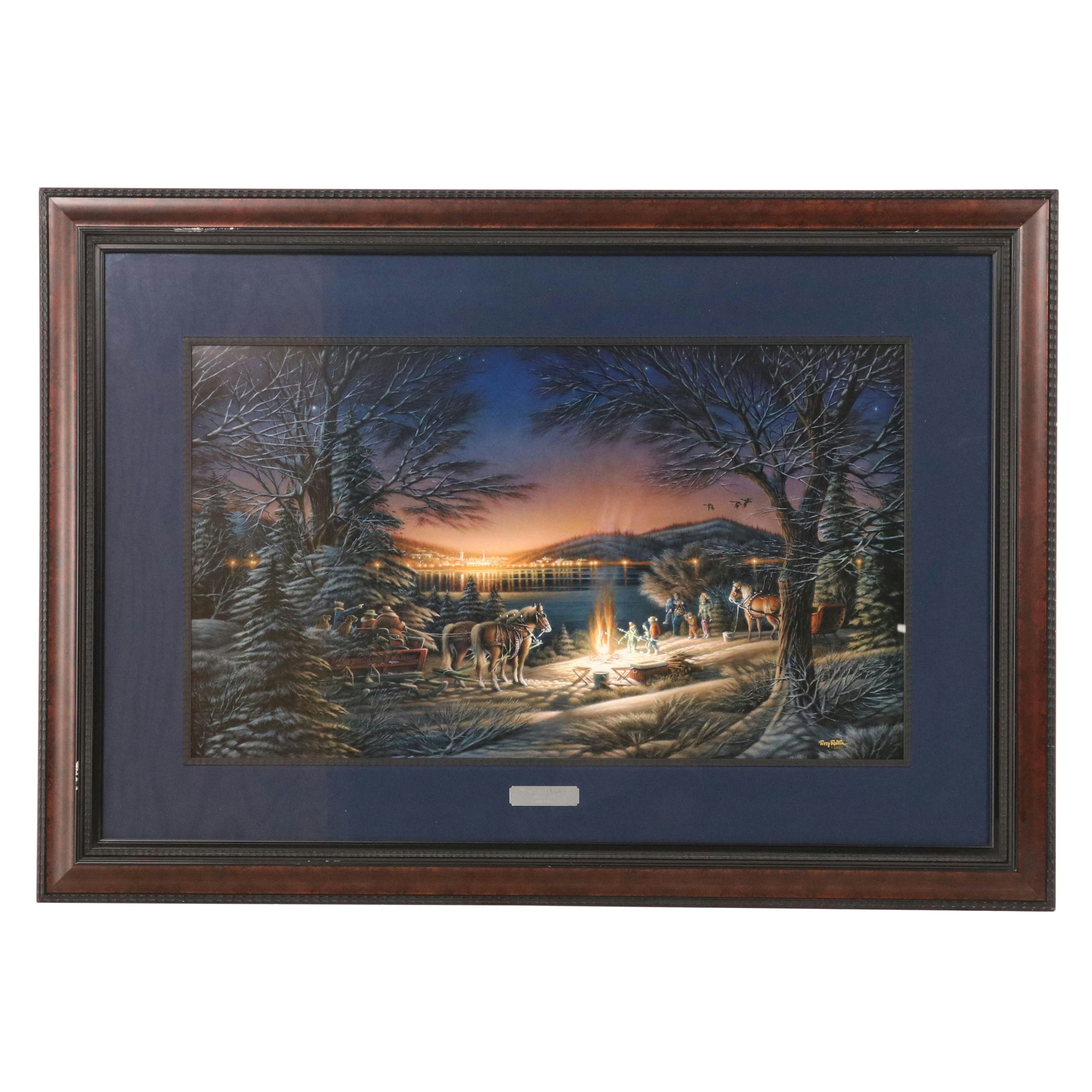 Offset Lithograph After Terry Redlin "Heartland Lights"
