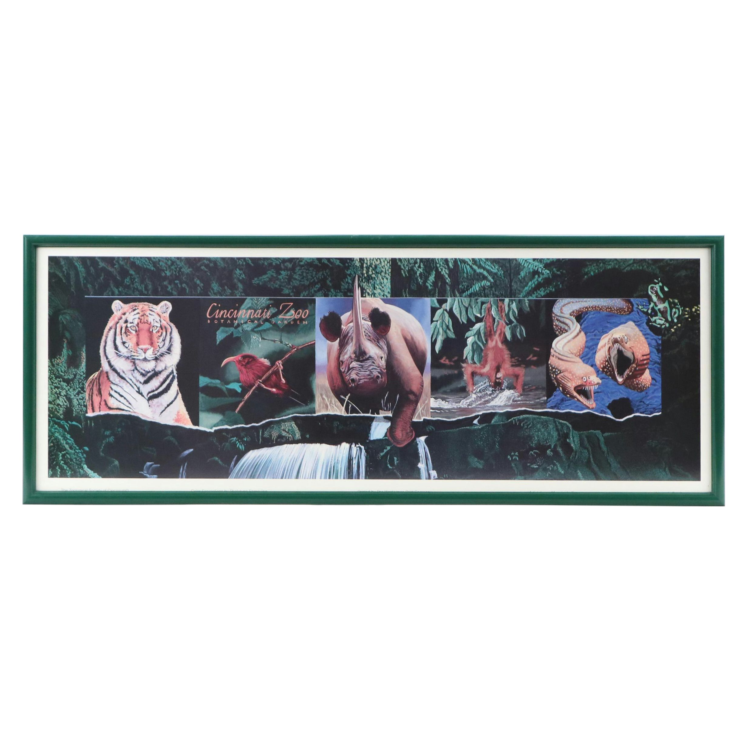 Cincinnati Zoo Poster Designed by Jason Munninghoff "Nature's Own" Circa 1985