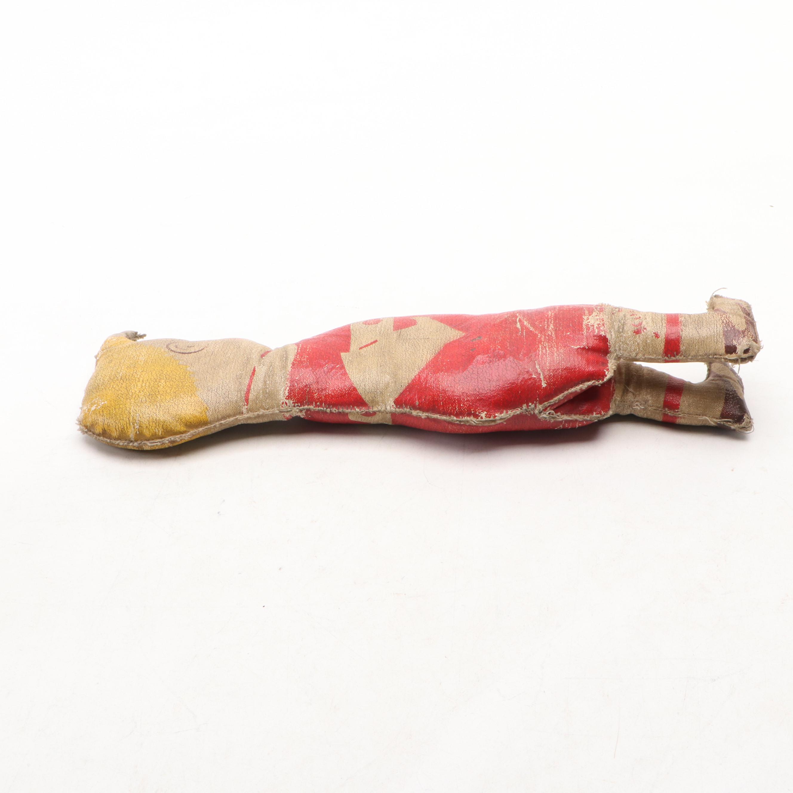 Oil Cloth Boy and Seagull Dolls, Early to Mid-20th Century