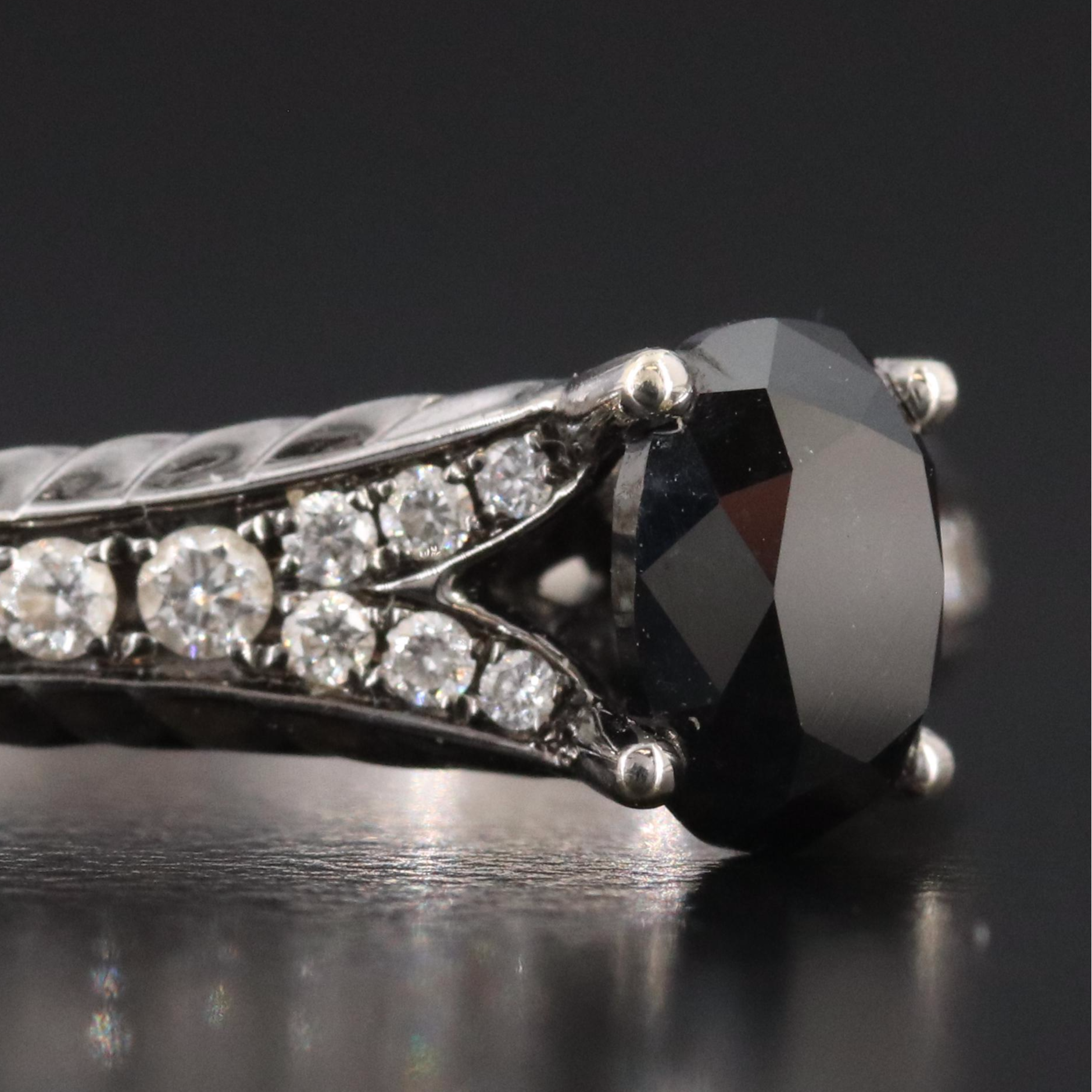 Enchanted Disney Maleficent 14K 1.15 CTW Diamond Ring with Fancy Black Center