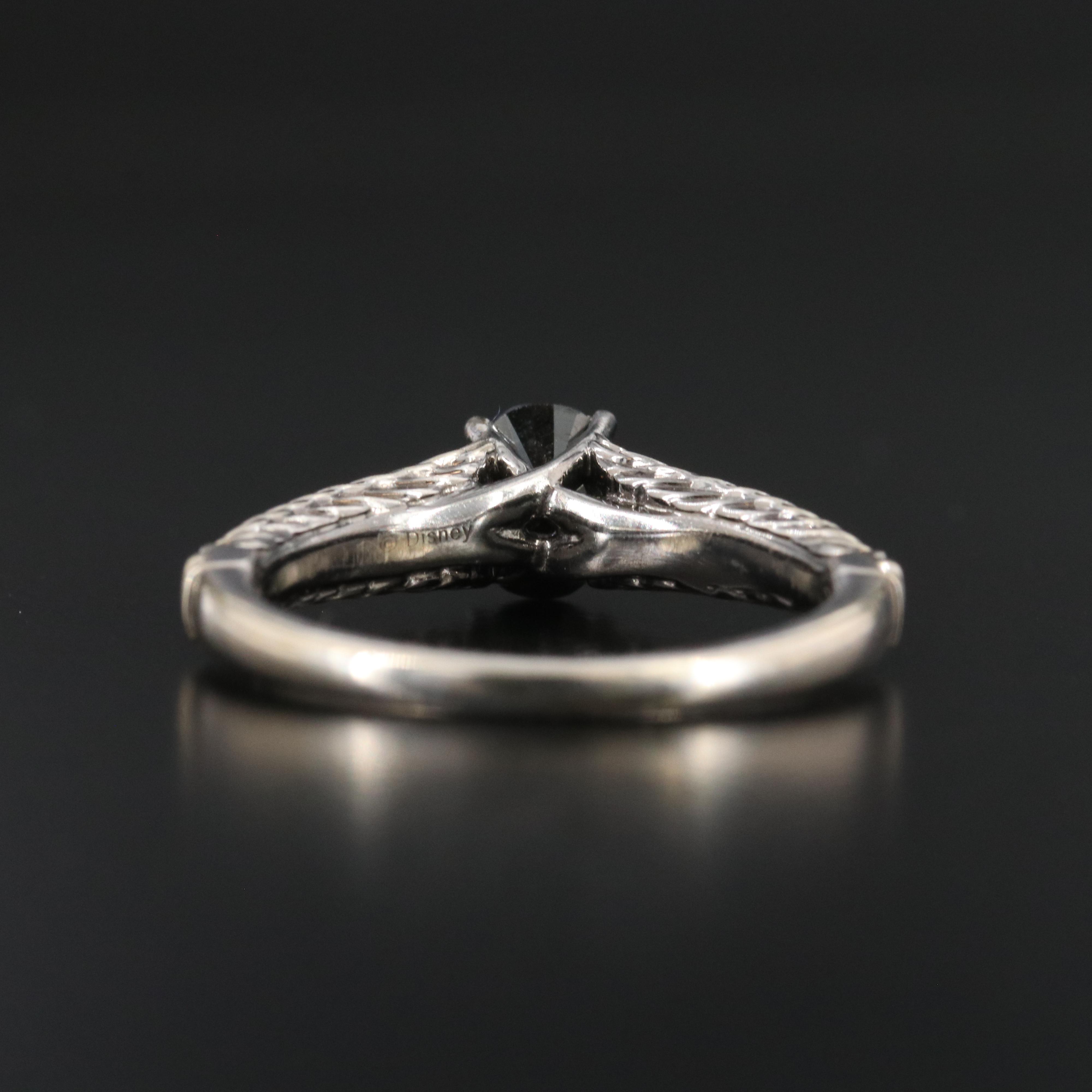 Enchanted Disney Maleficent 14K 1.15 CTW Diamond Ring with Fancy Black Center